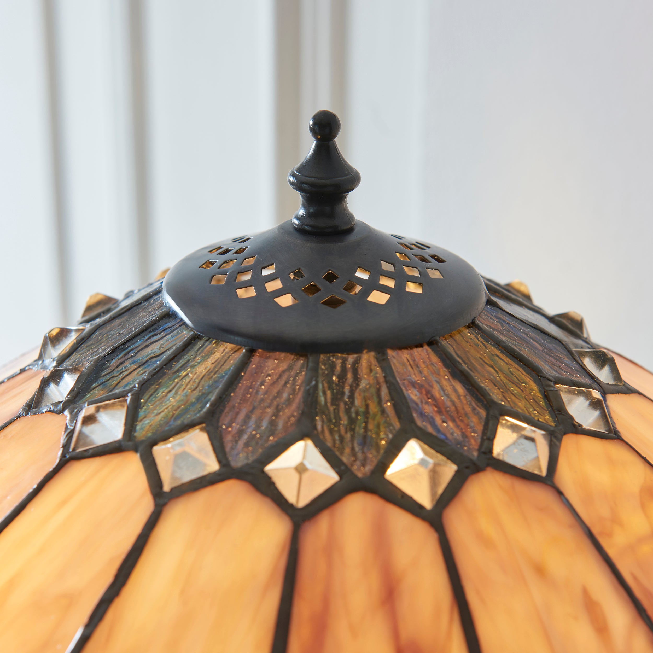 Interiors 1900 Brooklyn Medium 2 Light Tiffany Table Lamp