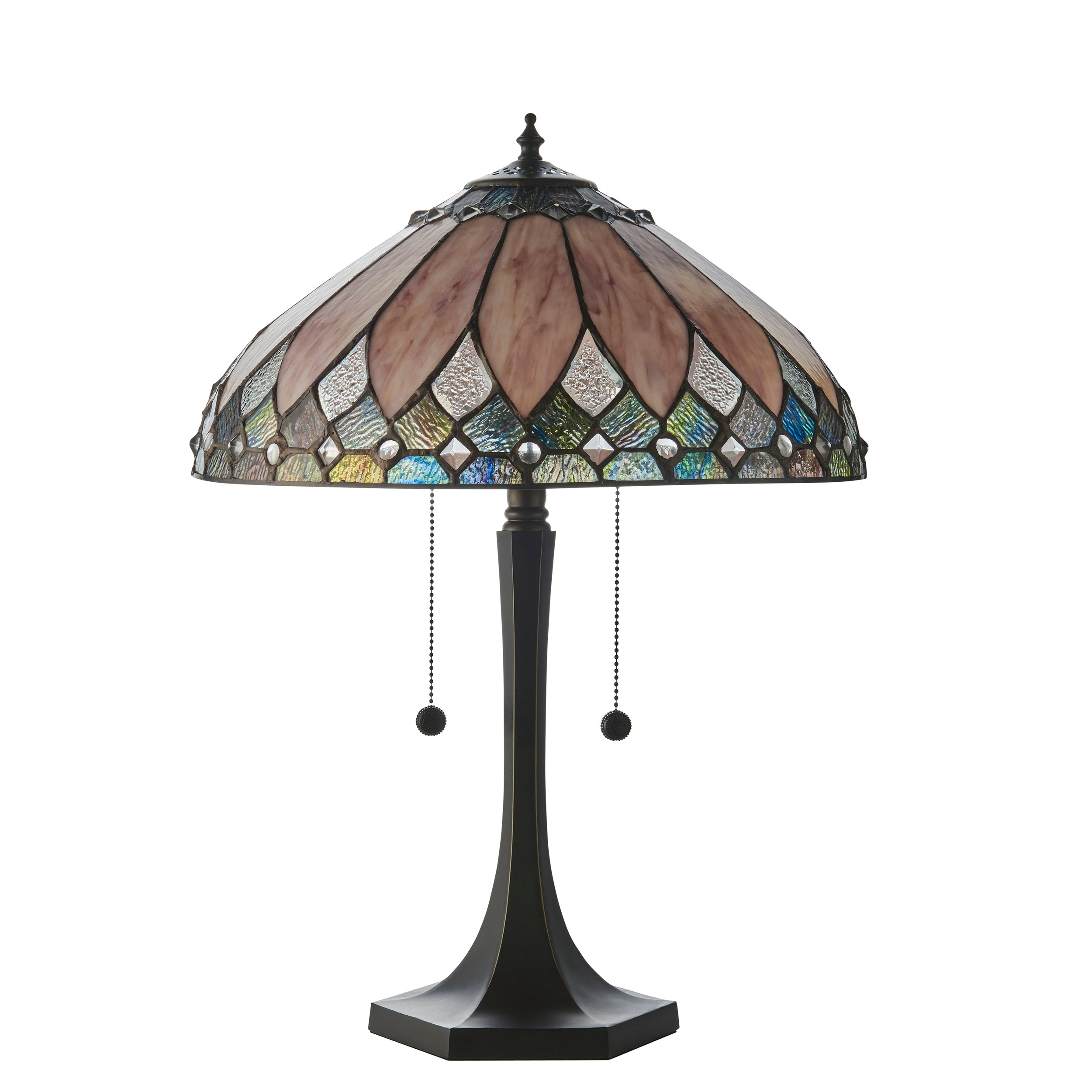 Interiors 1900 Brooklyn Medium 2 Light Tiffany Table Lamp