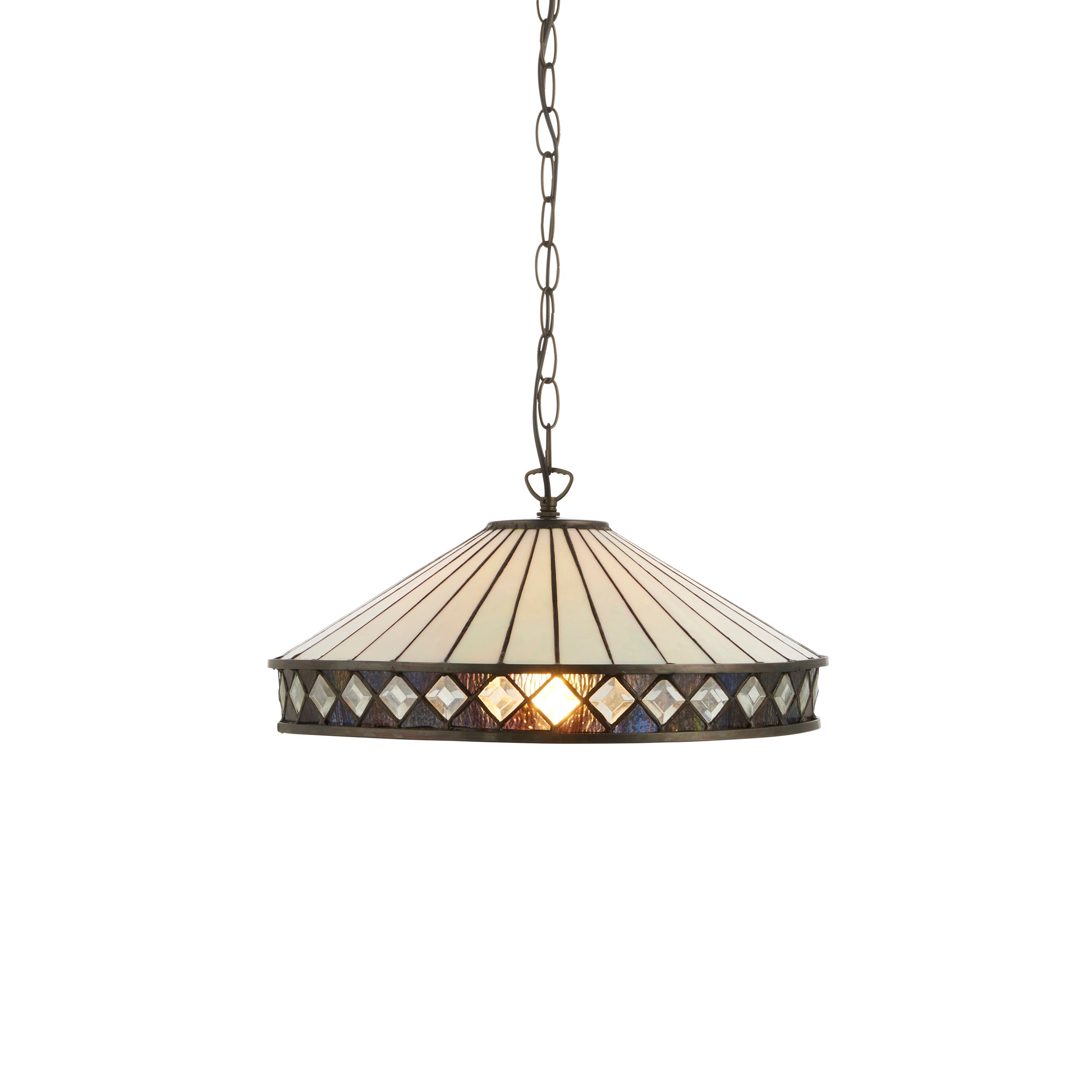 Fargo Medium Tiffany Ceiling Light 1 Bulb Fitting