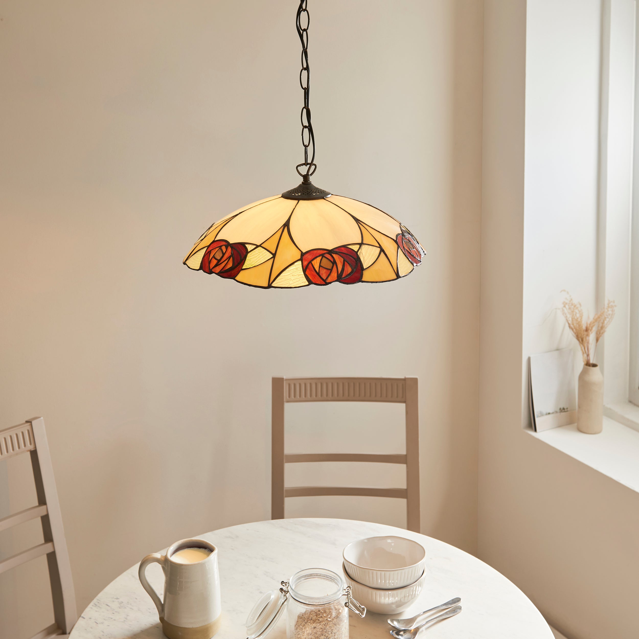 Interiors 1900 Ingram Large Tiffany Pendant Ceiling Light