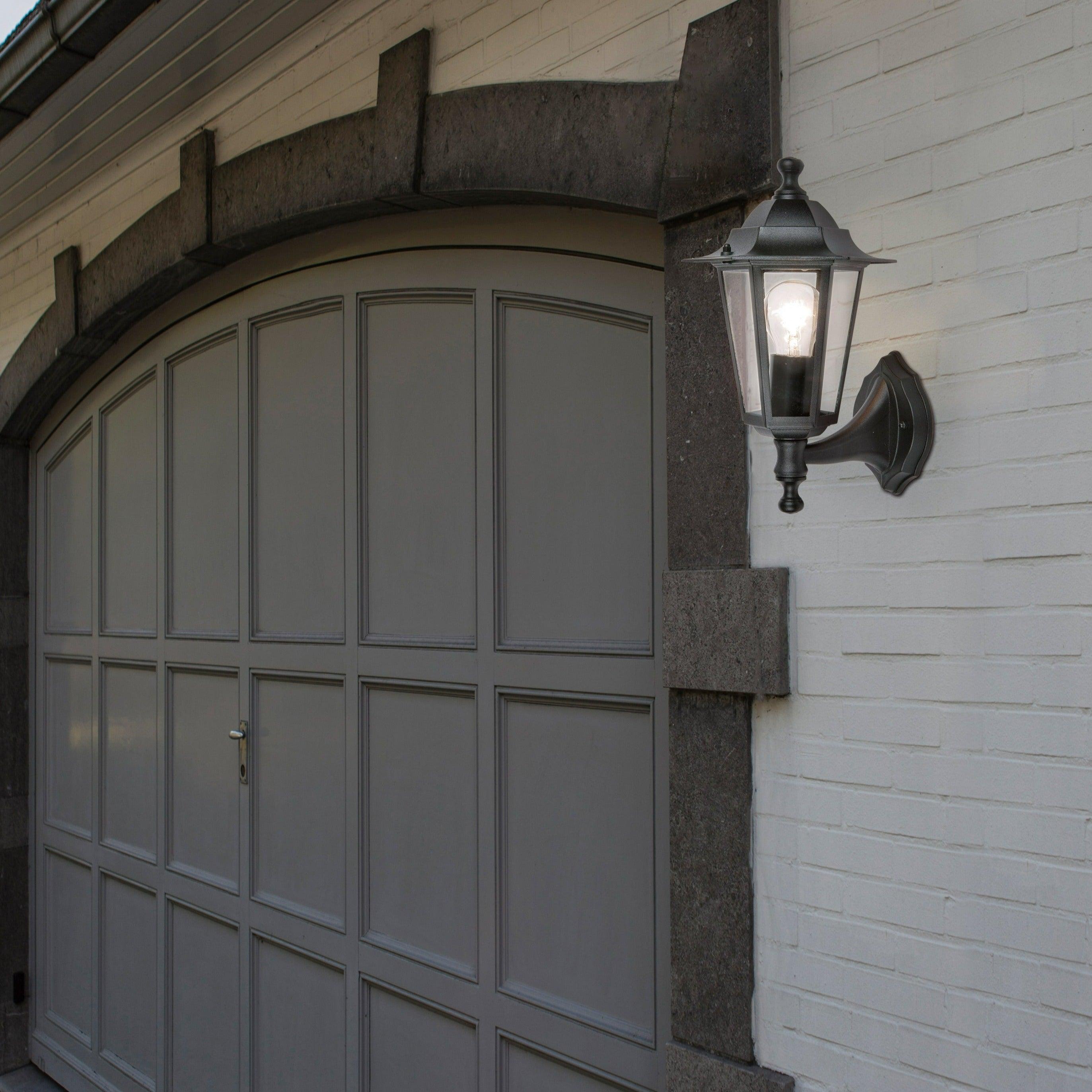 Lutec Corniche Outdoor Wall Light - Black-clearance