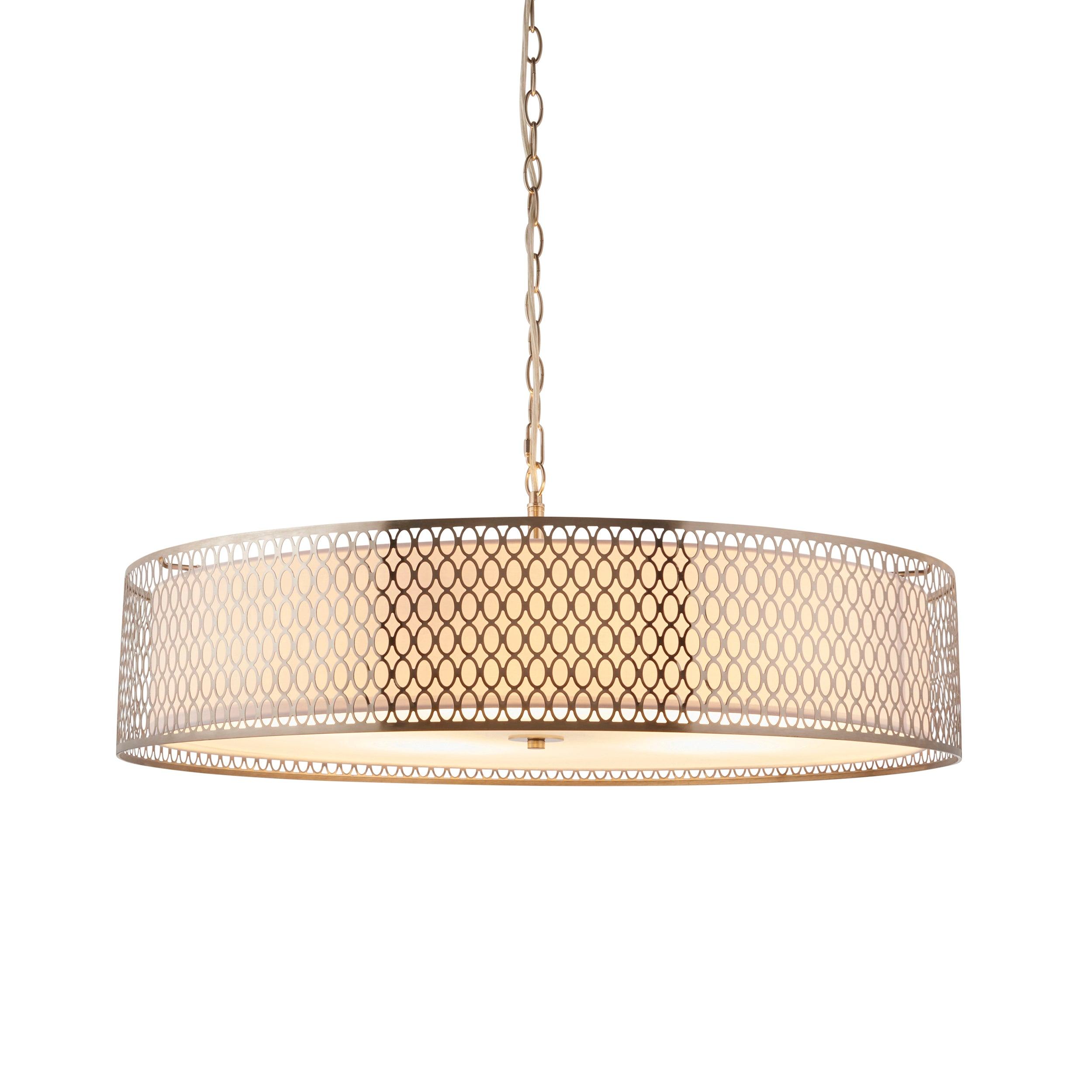 Endon Cordero 5 Light Nickel Grand Ceiling Pendant
