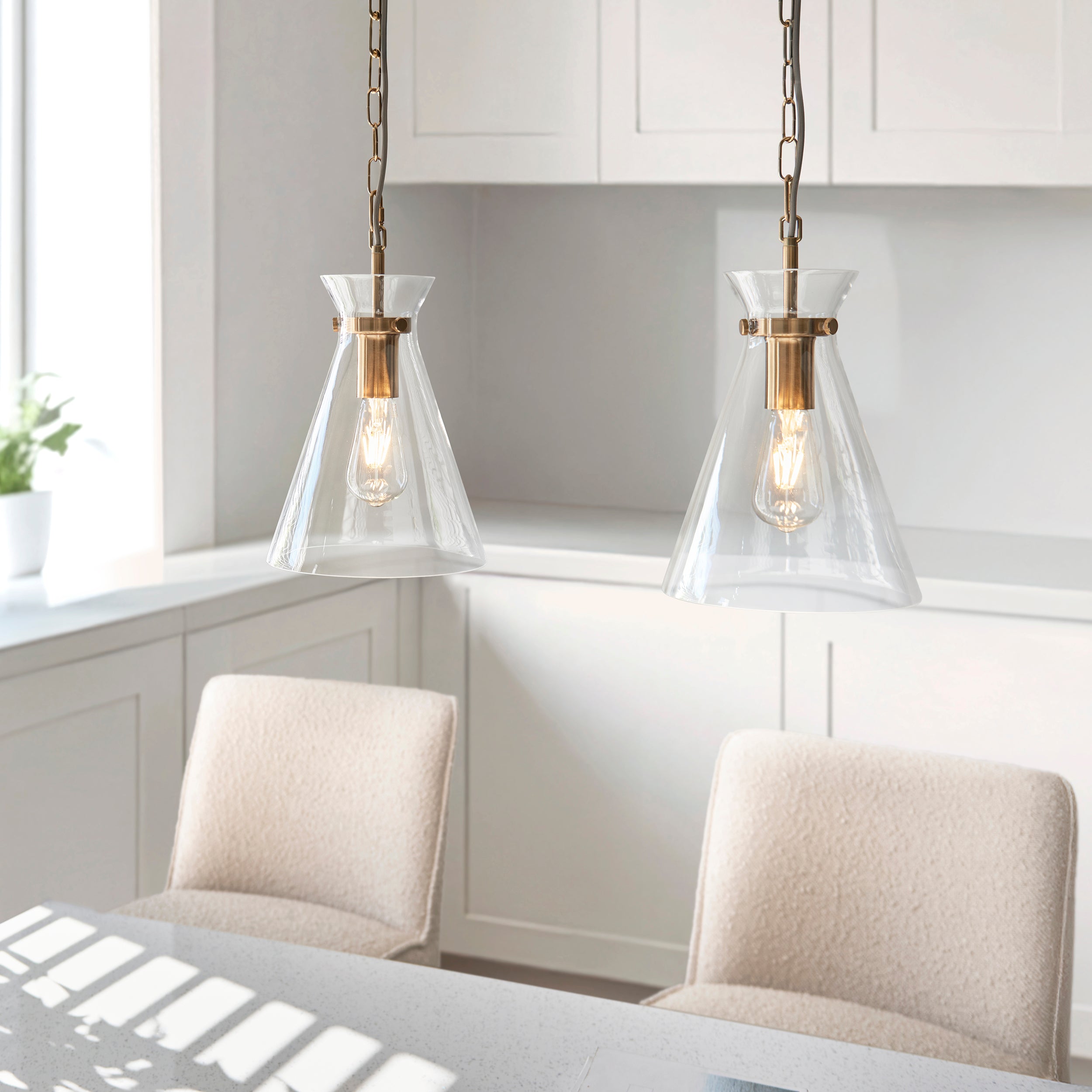 Harlow Brass Pendant Ceiling Light
