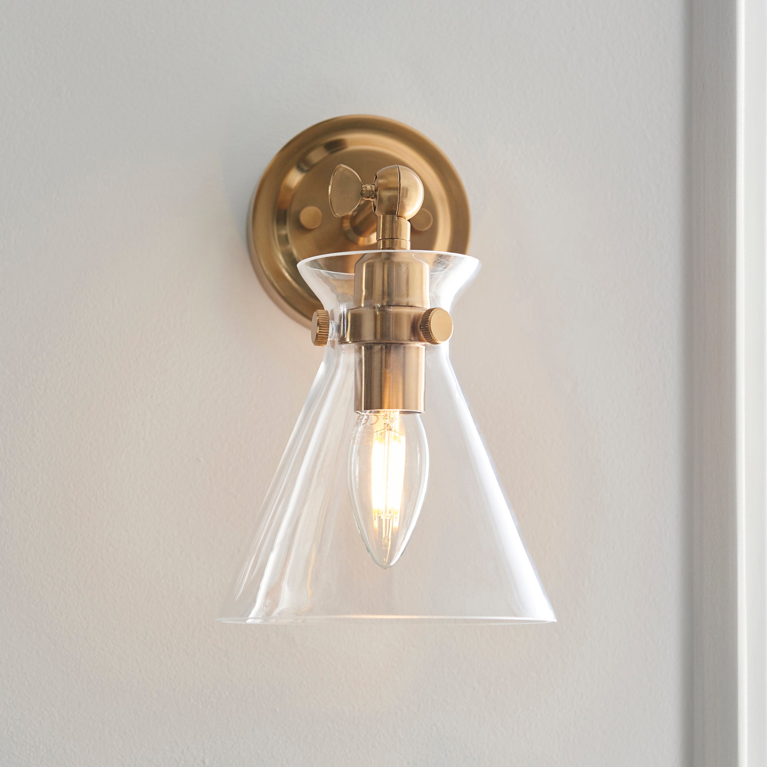 Harlow Brass Adjustable Wall Light by Endon Lighting