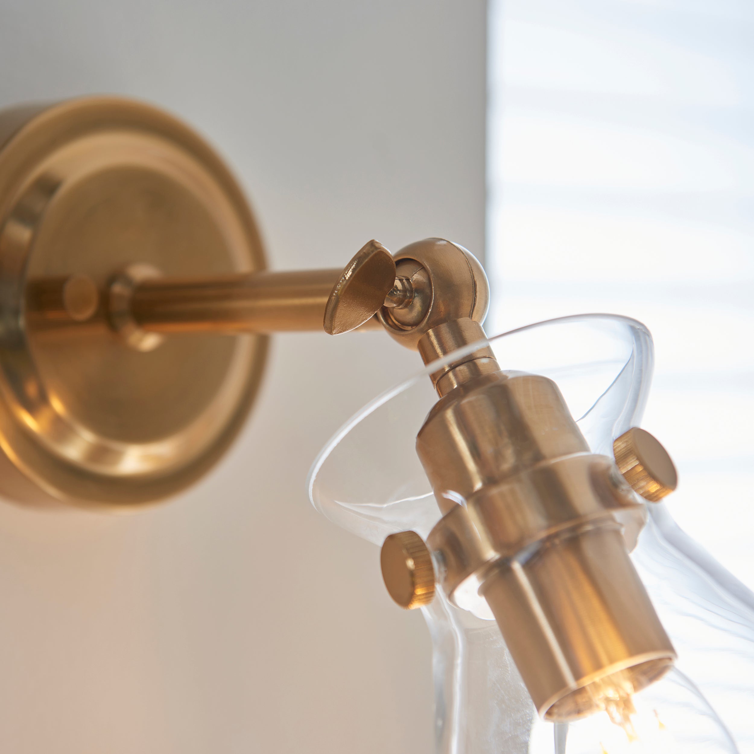 Harlow Brass Adjustable Wall Light by Endon Lighting