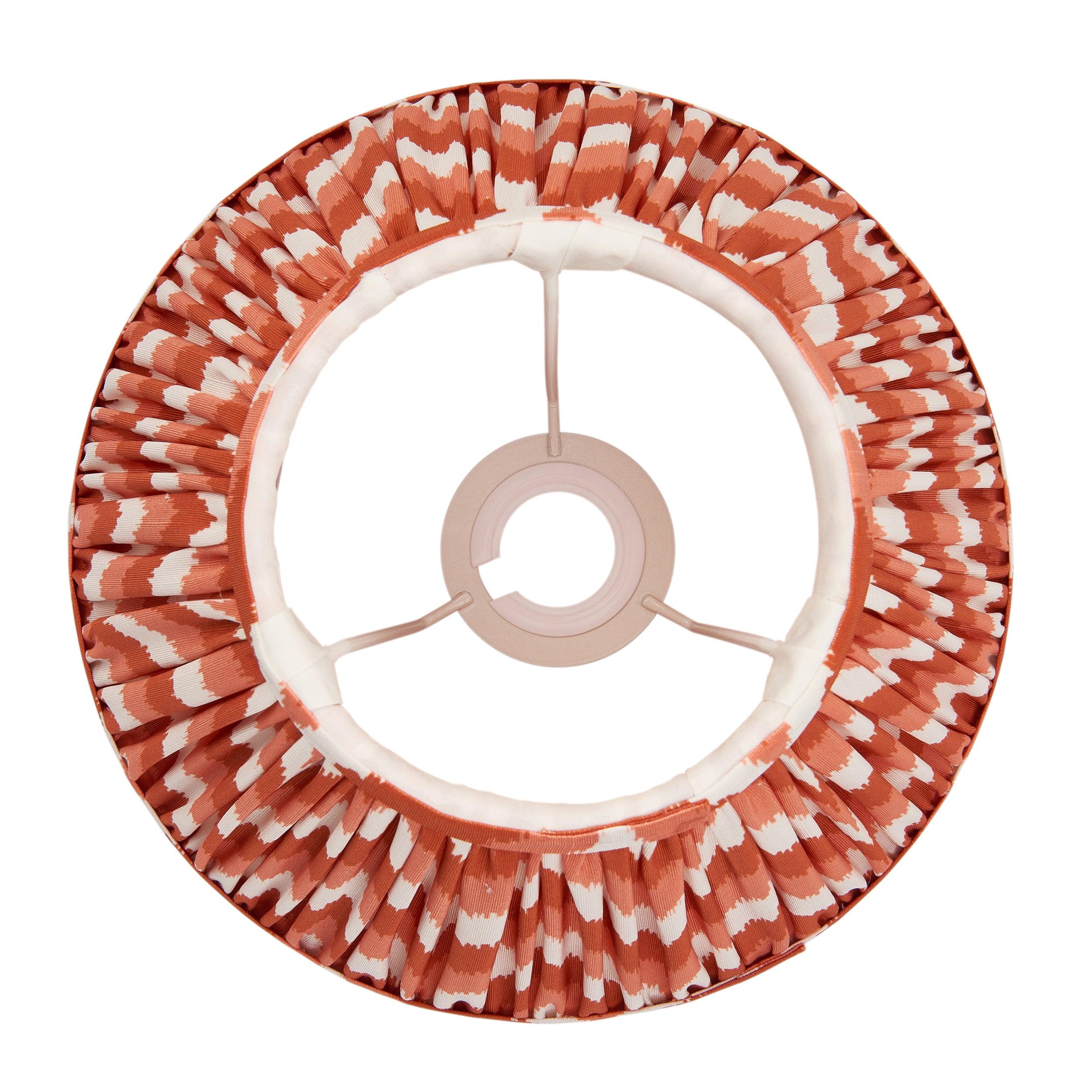 Zigzag 25cm Apricot Lamp Shade