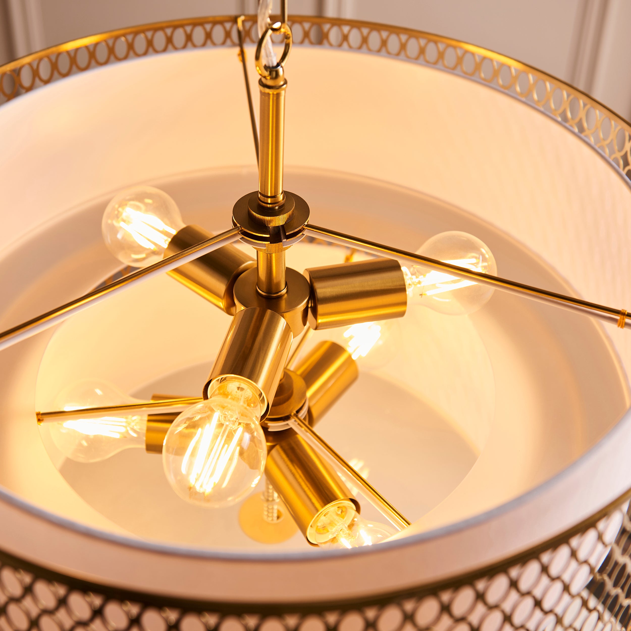 Cordero 6 Light Gold Tiered Pendant