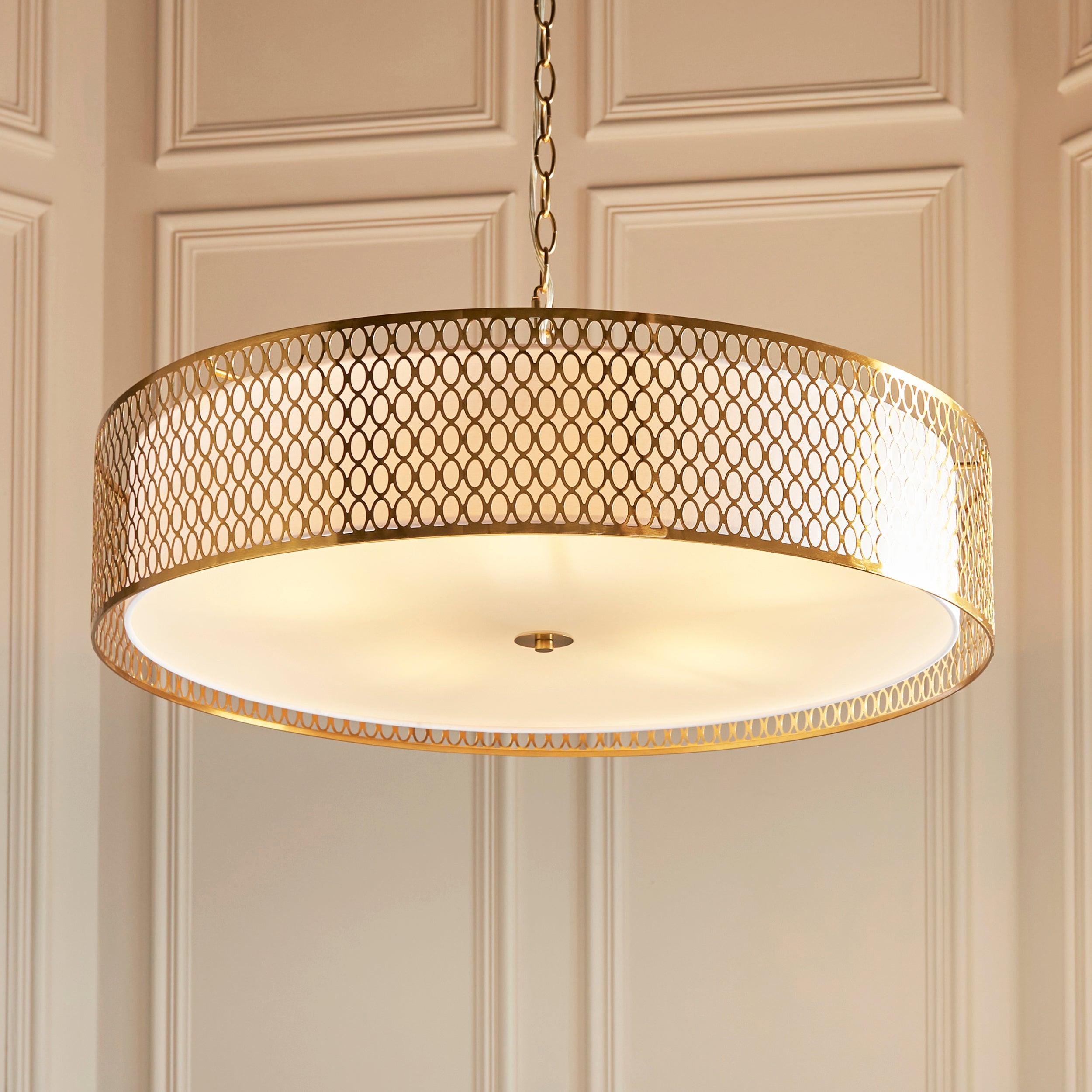 Endon Cordero 5 Light Gold Grand Ceiling Pendant