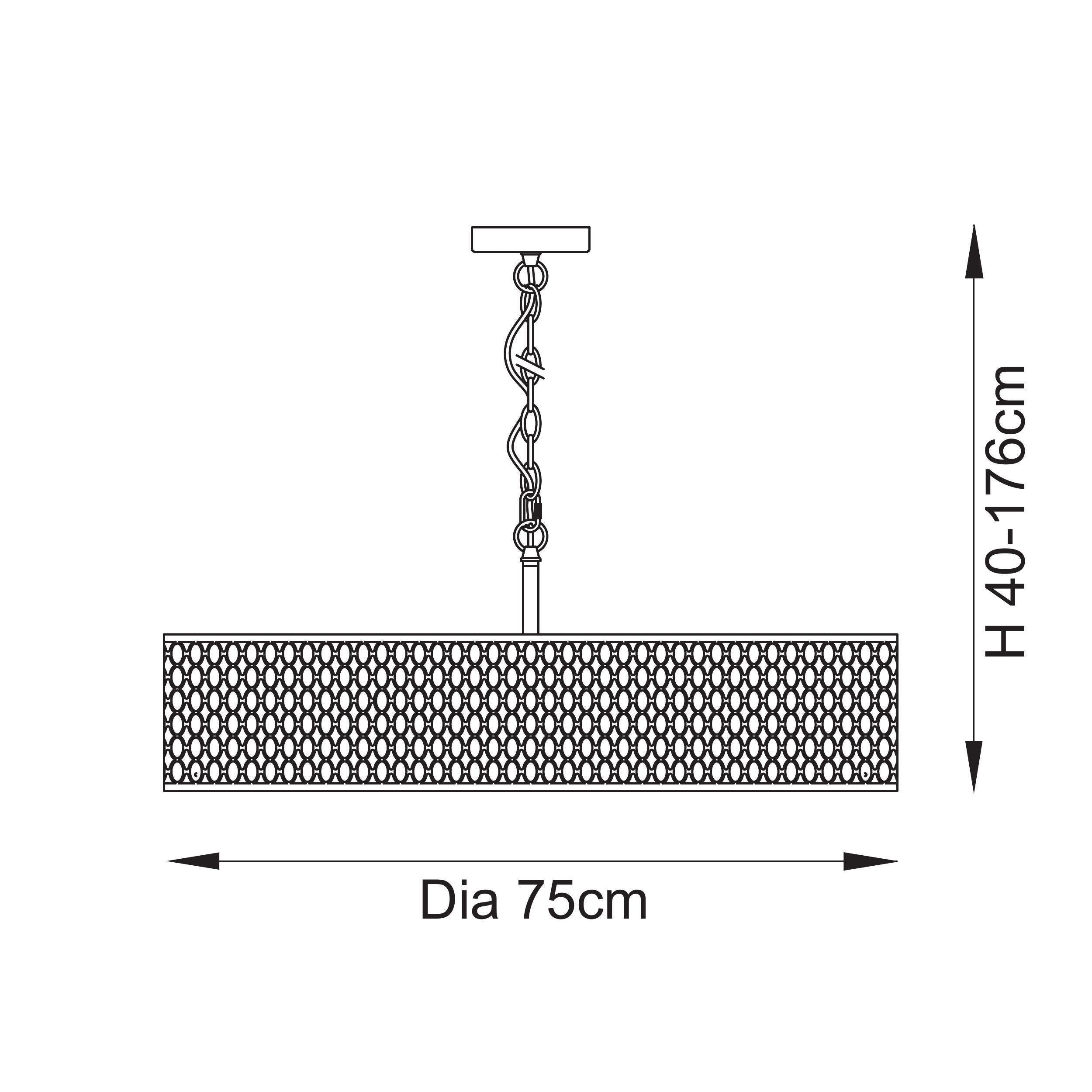 Endon Cordero 5 Light Gold Grand Ceiling Pendant