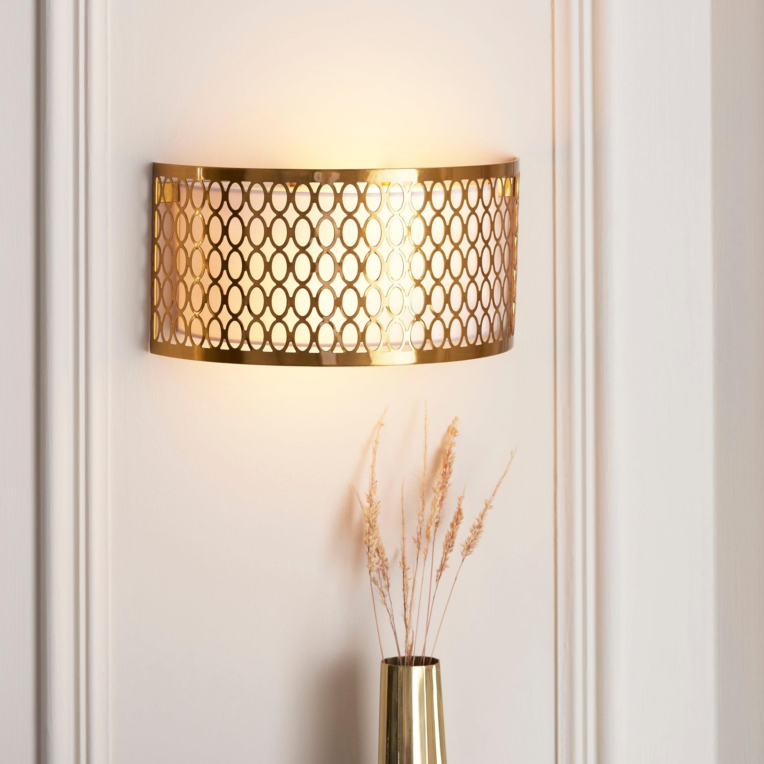 Endon Cordero Gold Wall Light