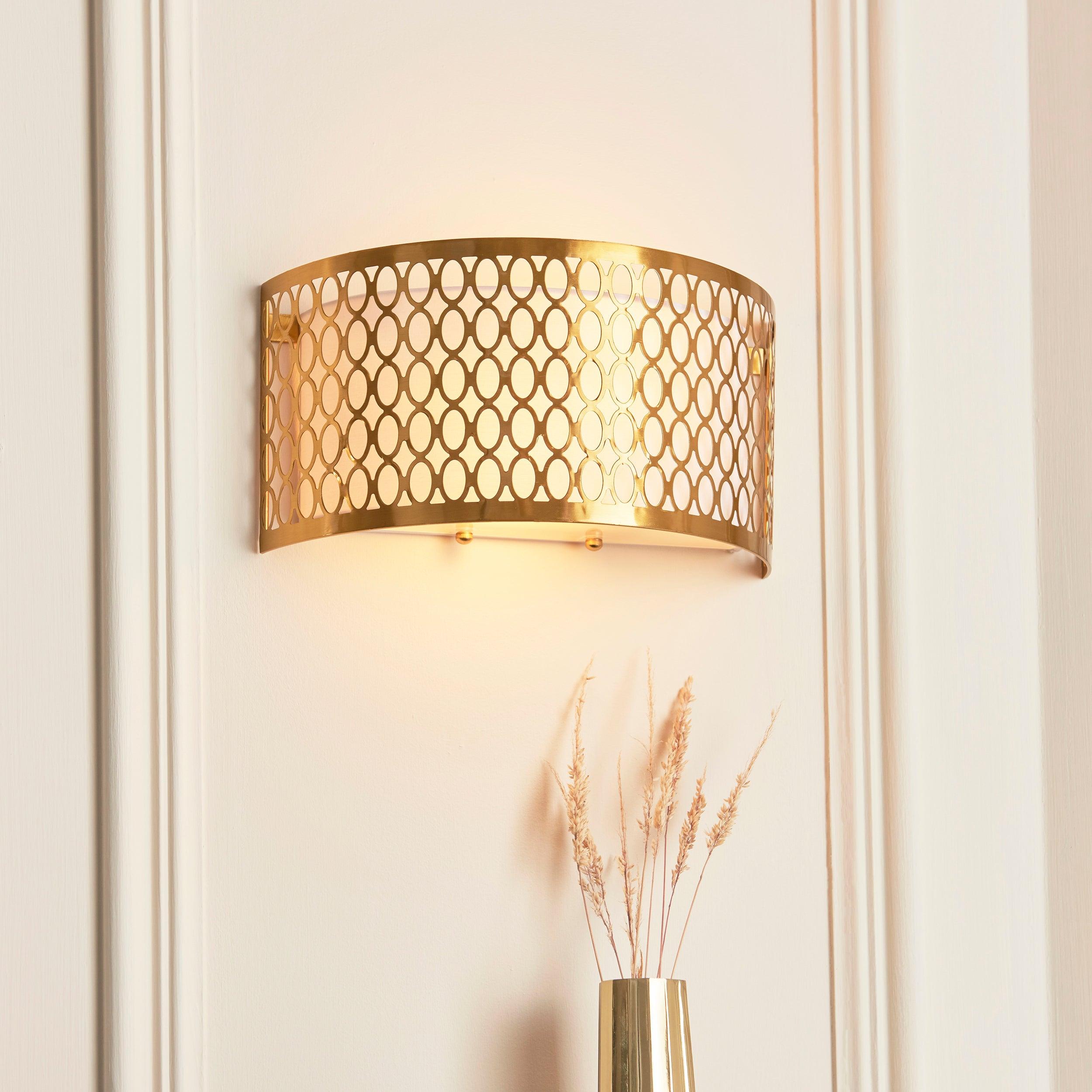 Endon Cordero Gold Wall Light