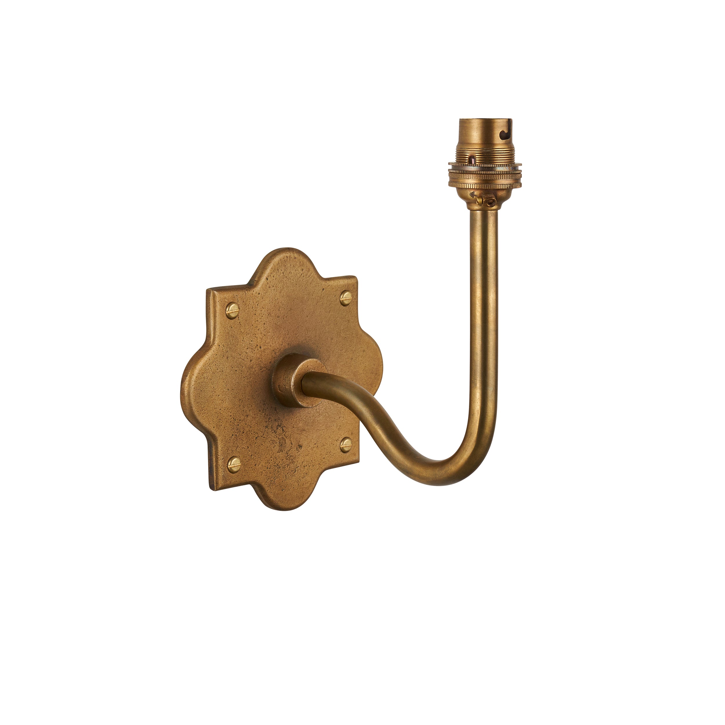 Anvil Swan Antique Brass Wall Light Fitting 113588 by Endon Lighting