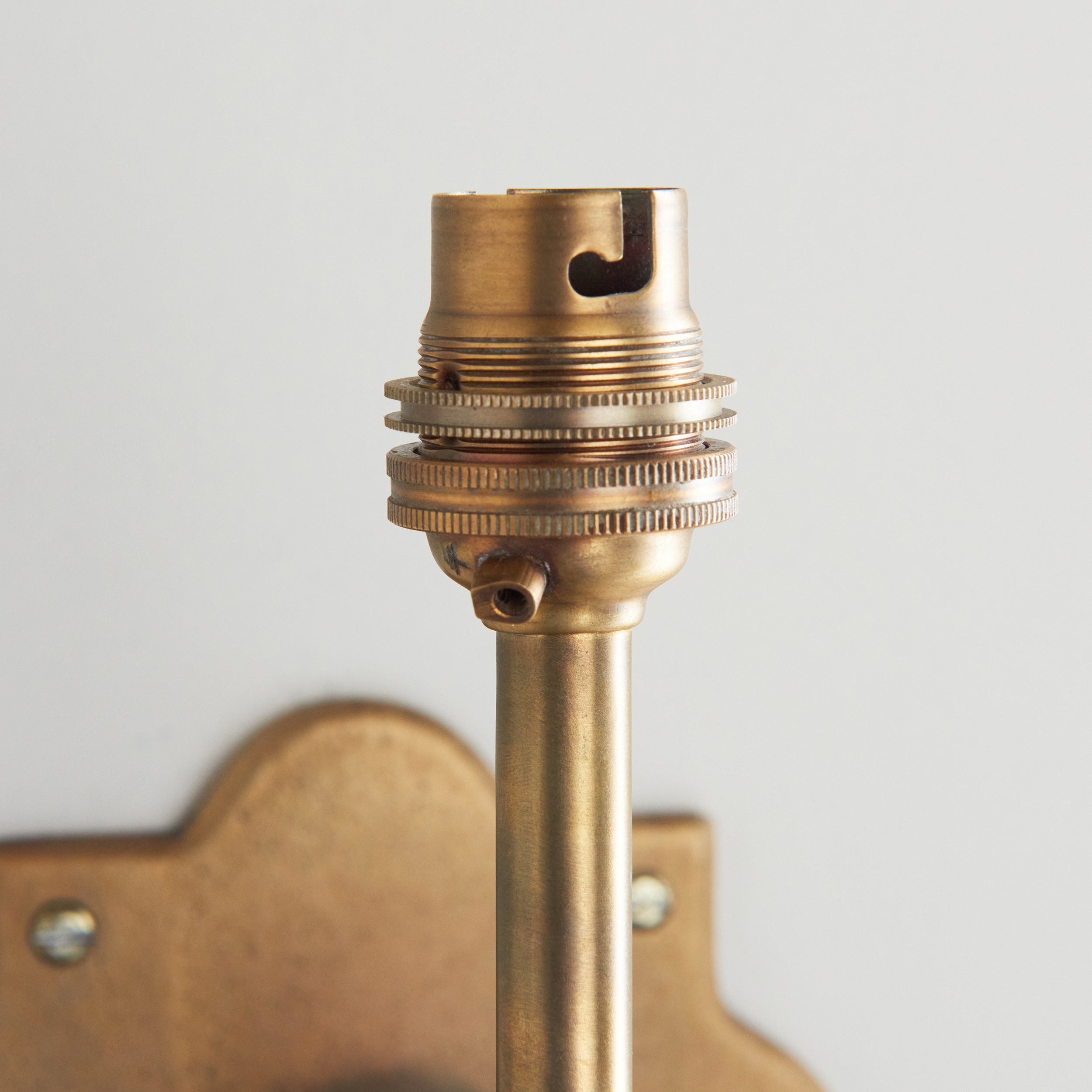 Anvil Swan Antique Brass Wall Light Fitting