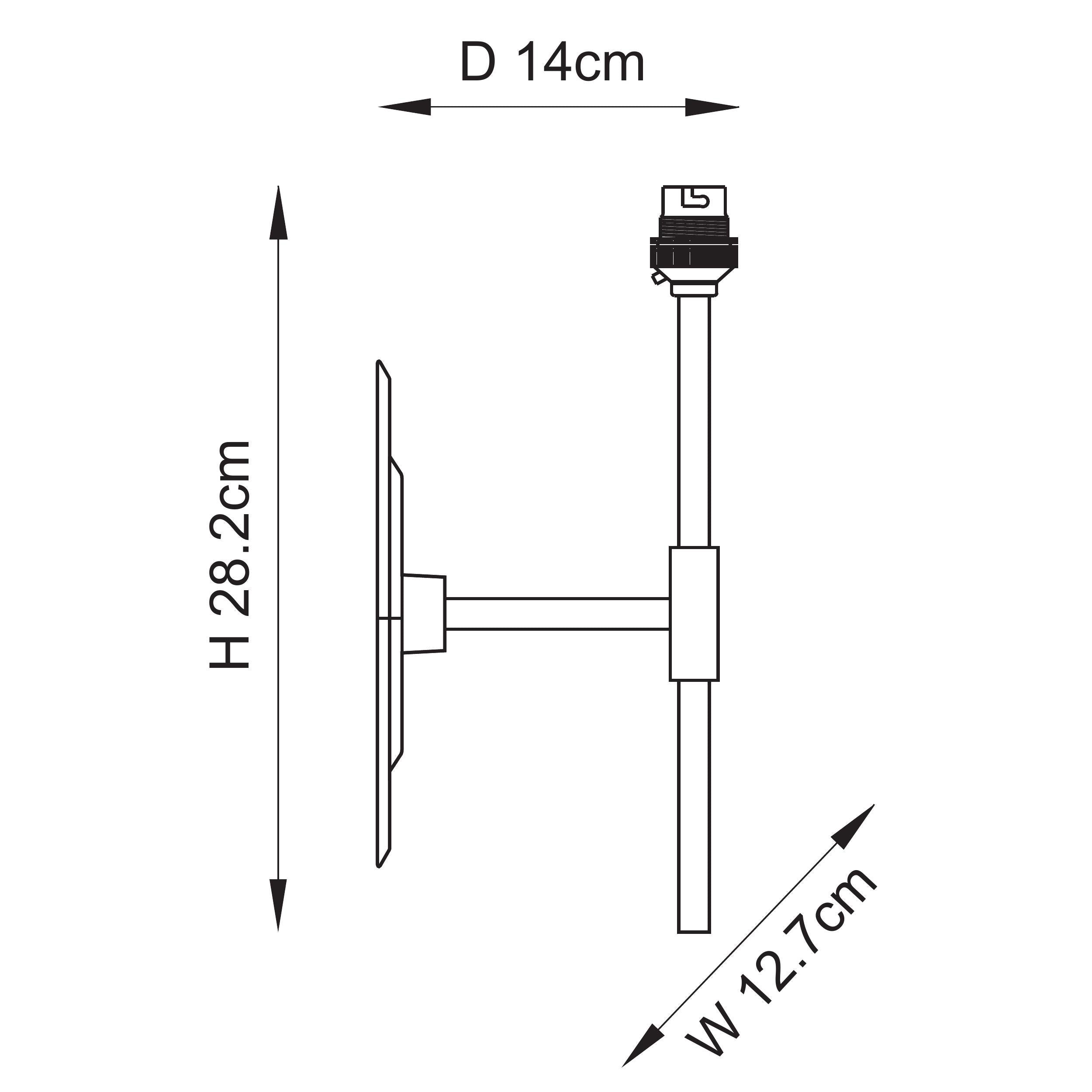 Diamond Brass Tall Wall Fitting