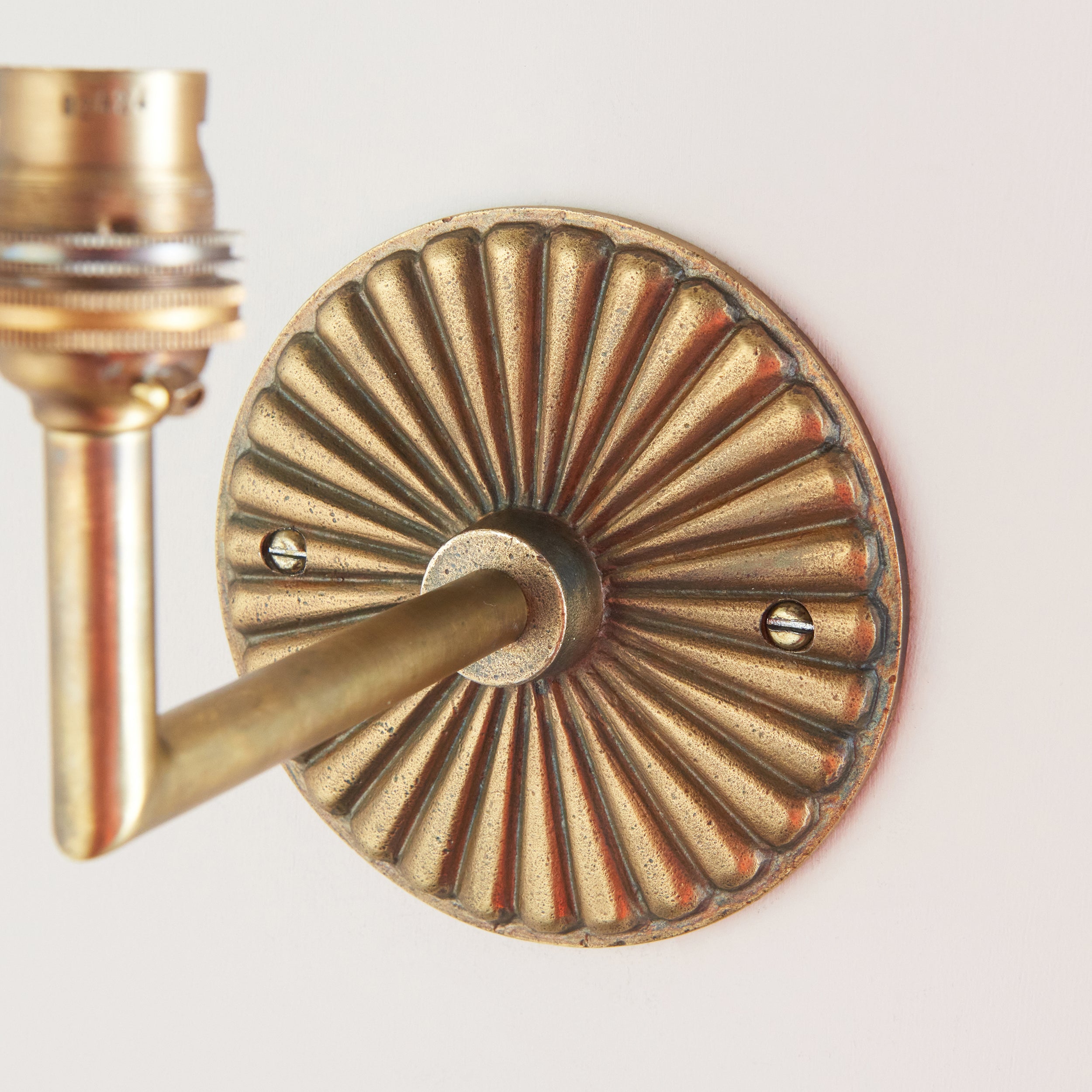 Dahlia Angle Brass Patina Wall Fitting