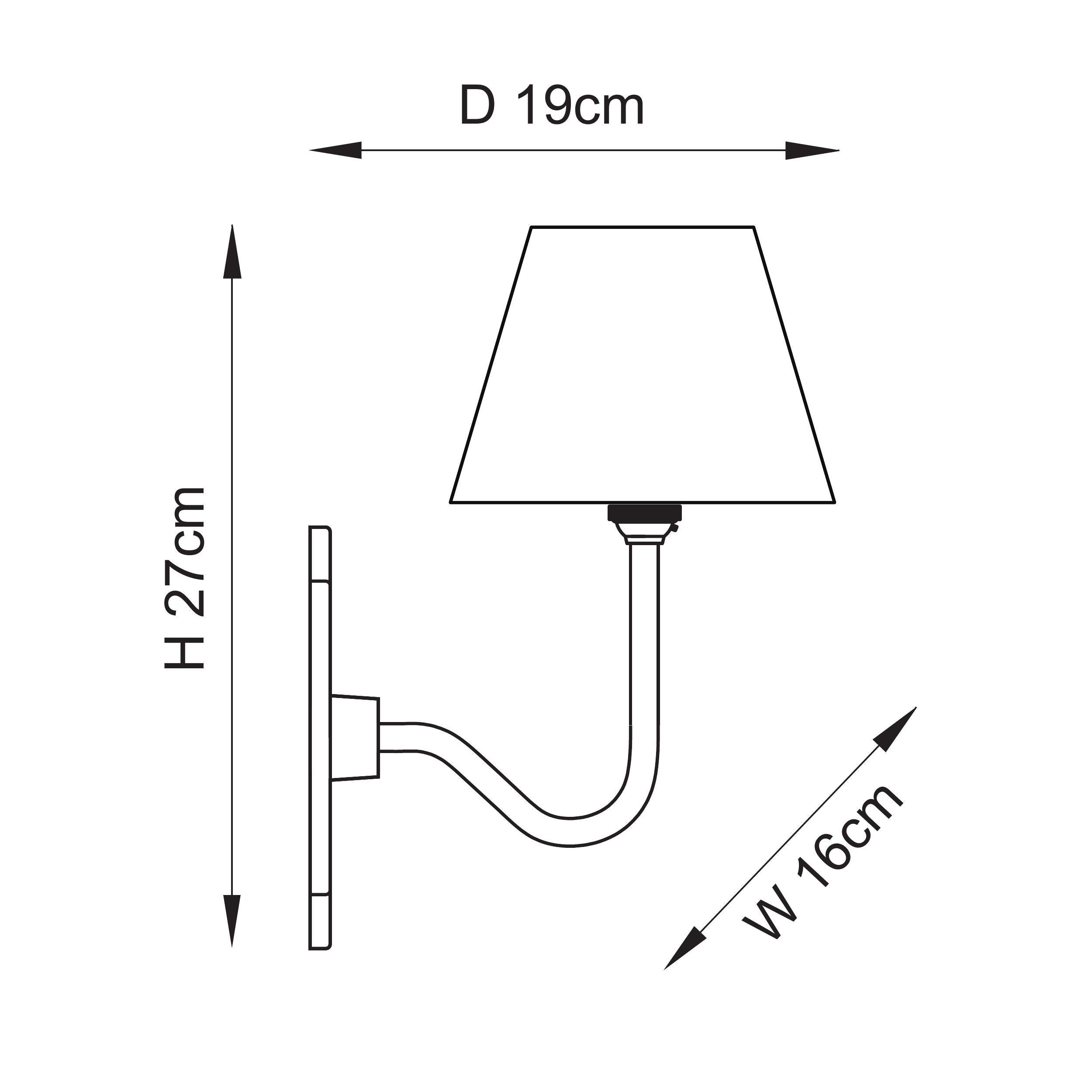 Anvil Swan Antique Brass Wall Light & Ripple 16cm Grey Shade