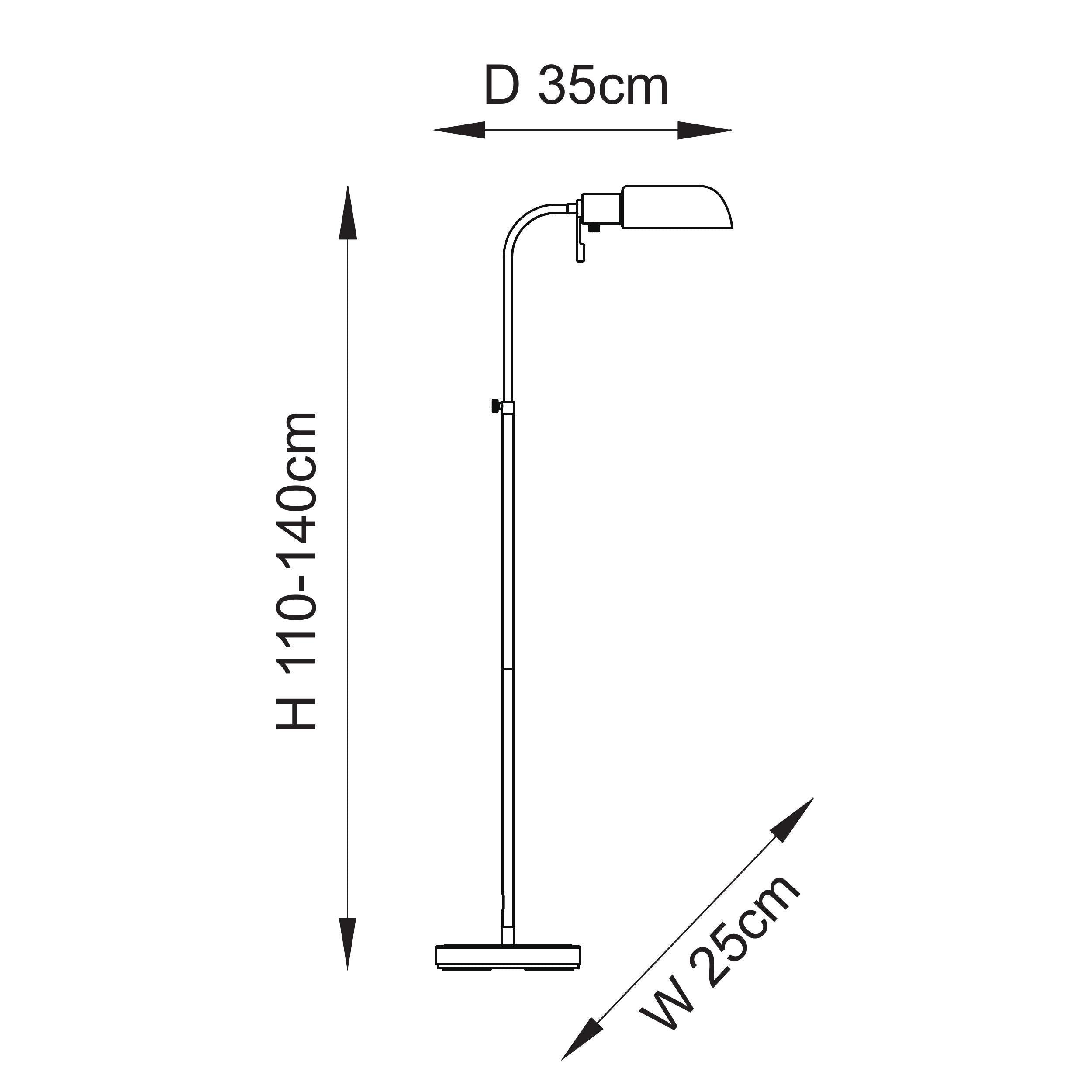 Pharmacy Reader Brass Floor Lamp
