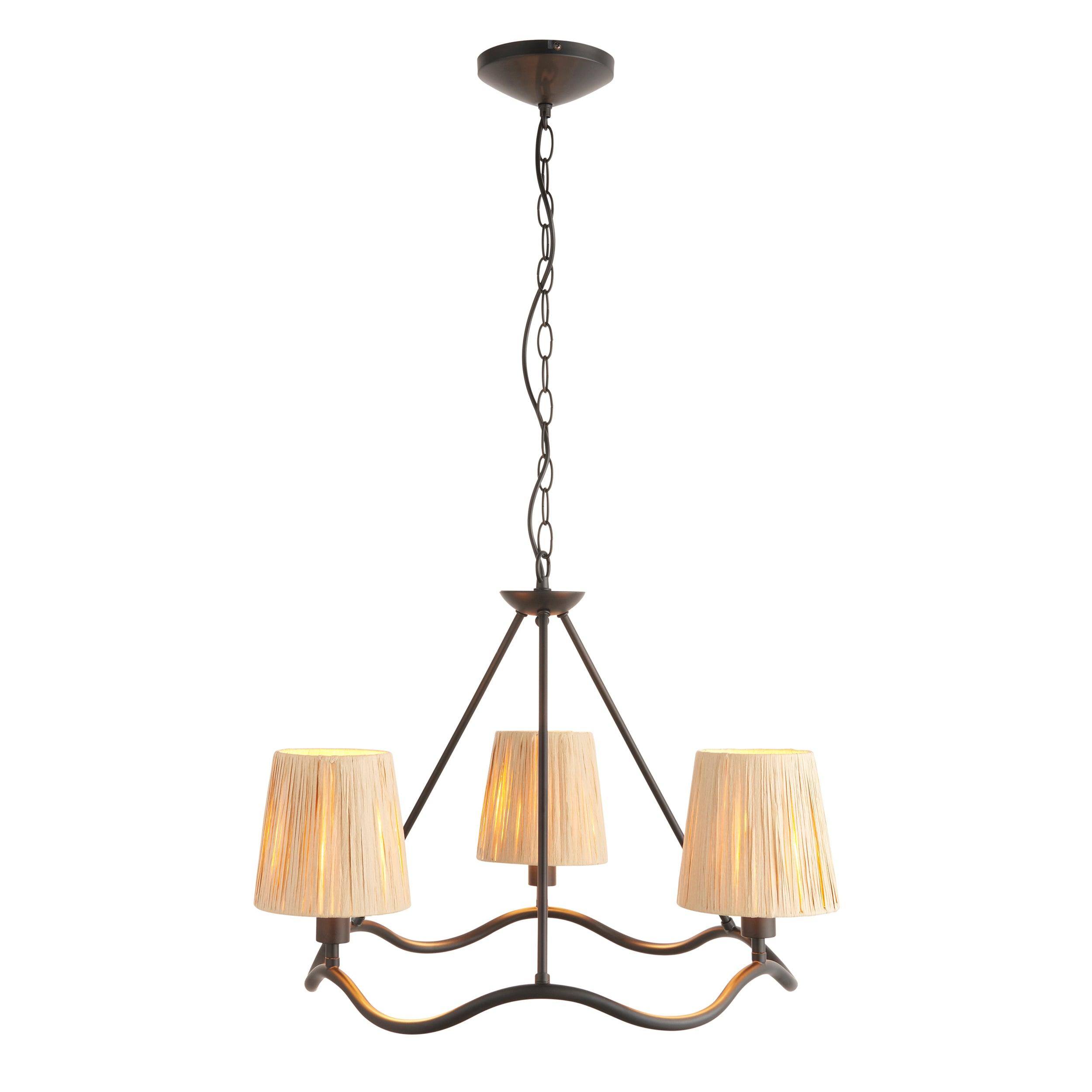 Wriggle Black 3 Light Ceiling Pendant