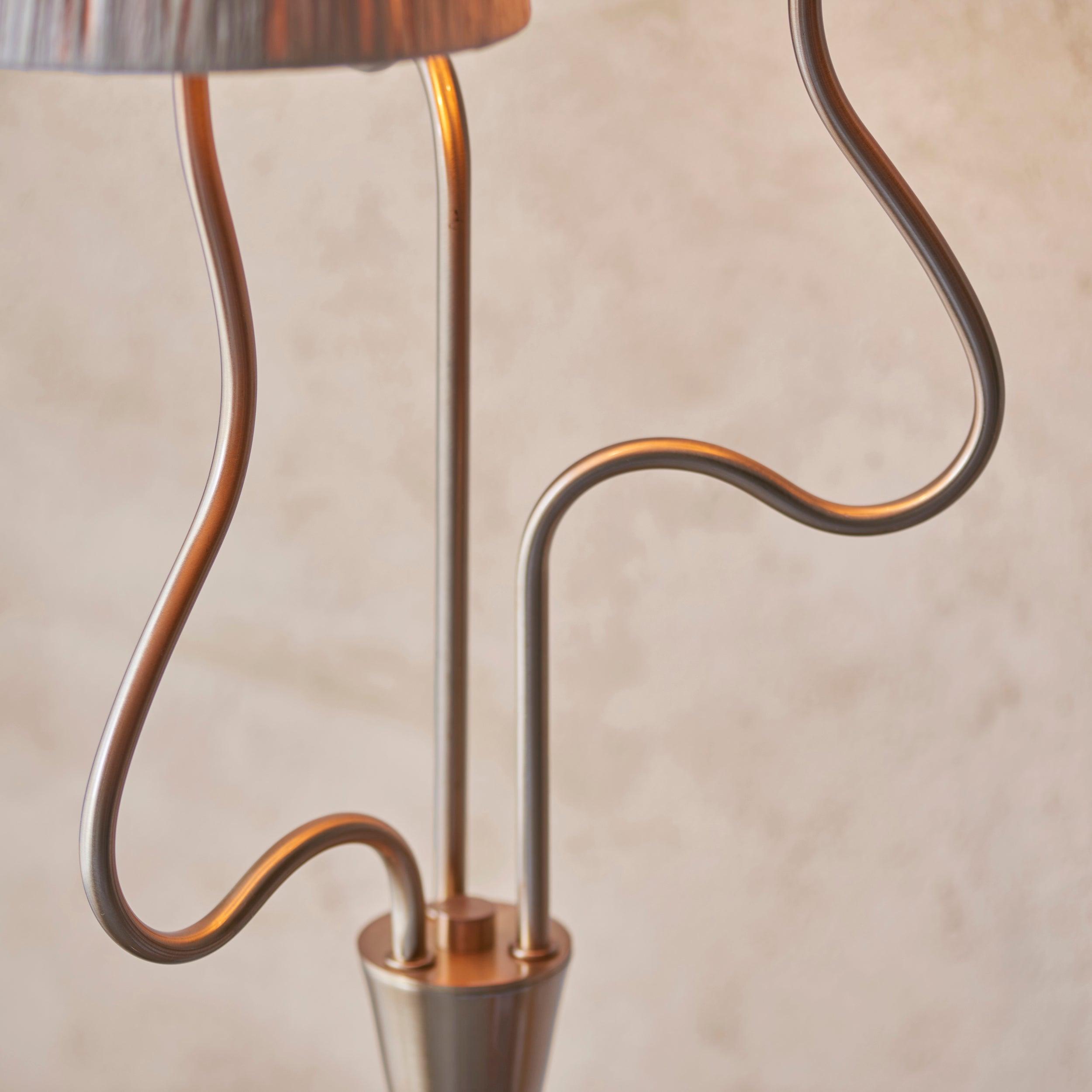 Wriggle 3 Light Brass Floor Lamp