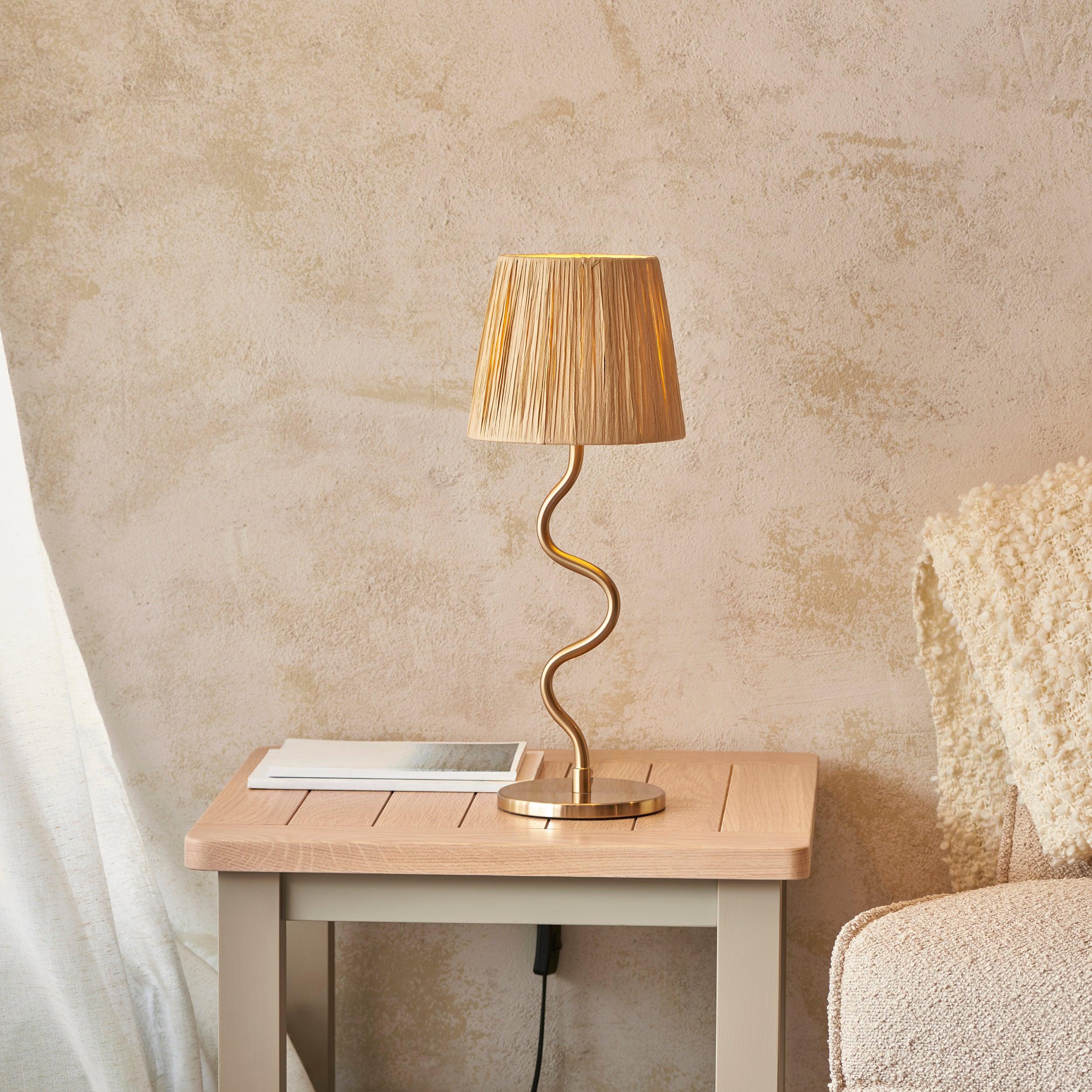 Wriggle Modern Brass Table Lamp