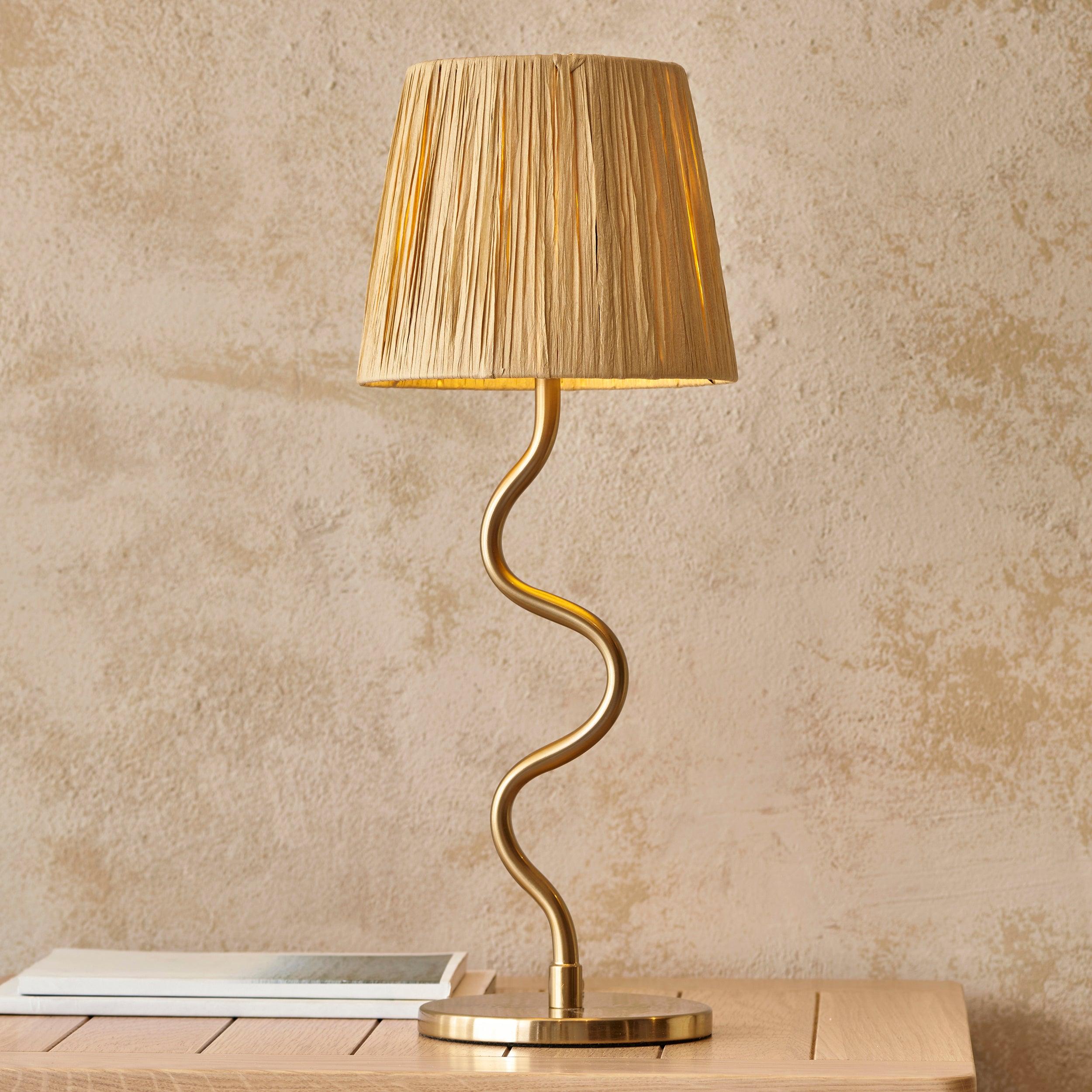 Wriggle Modern Brass Table Lamp