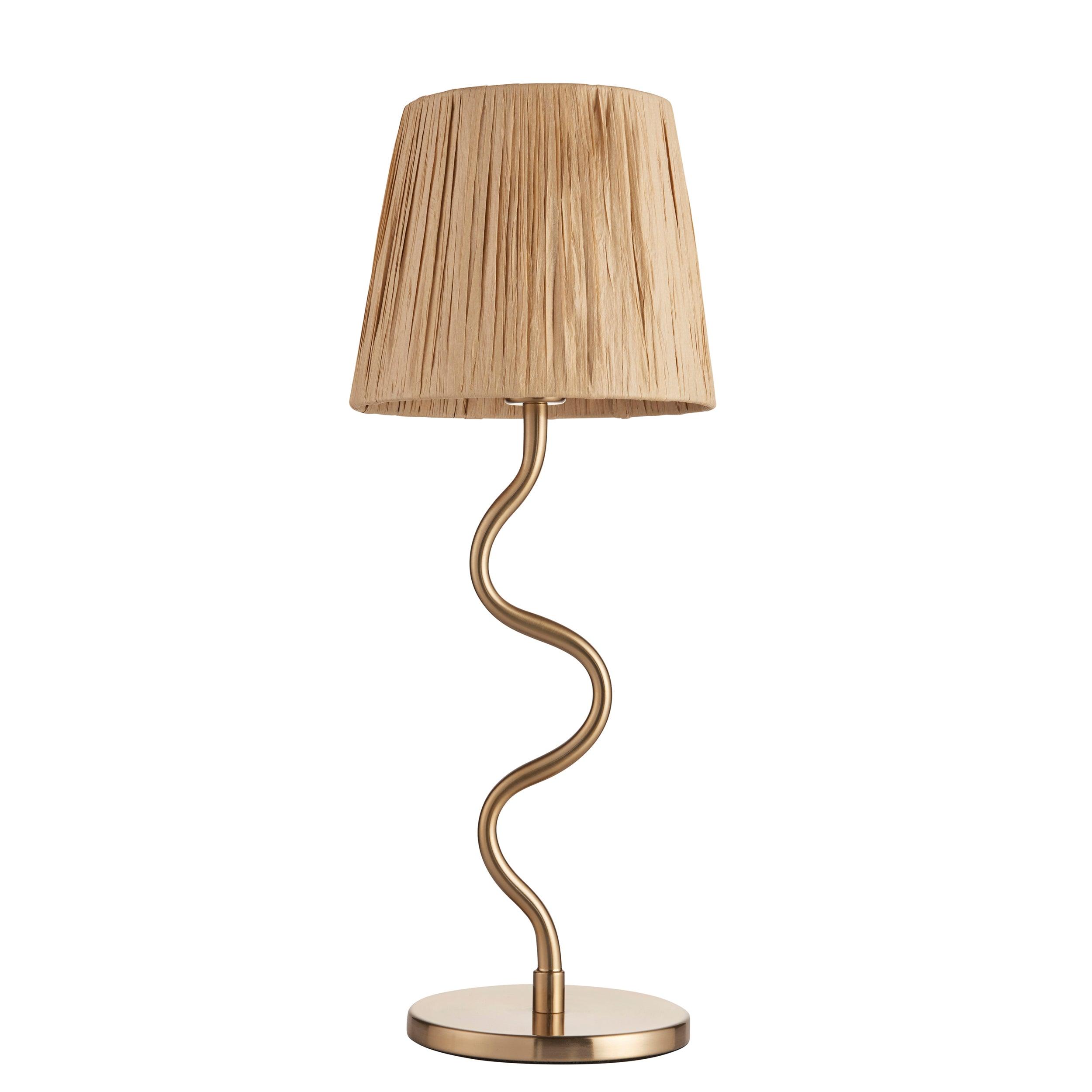 Wriggle Modern Brass Table Lamp