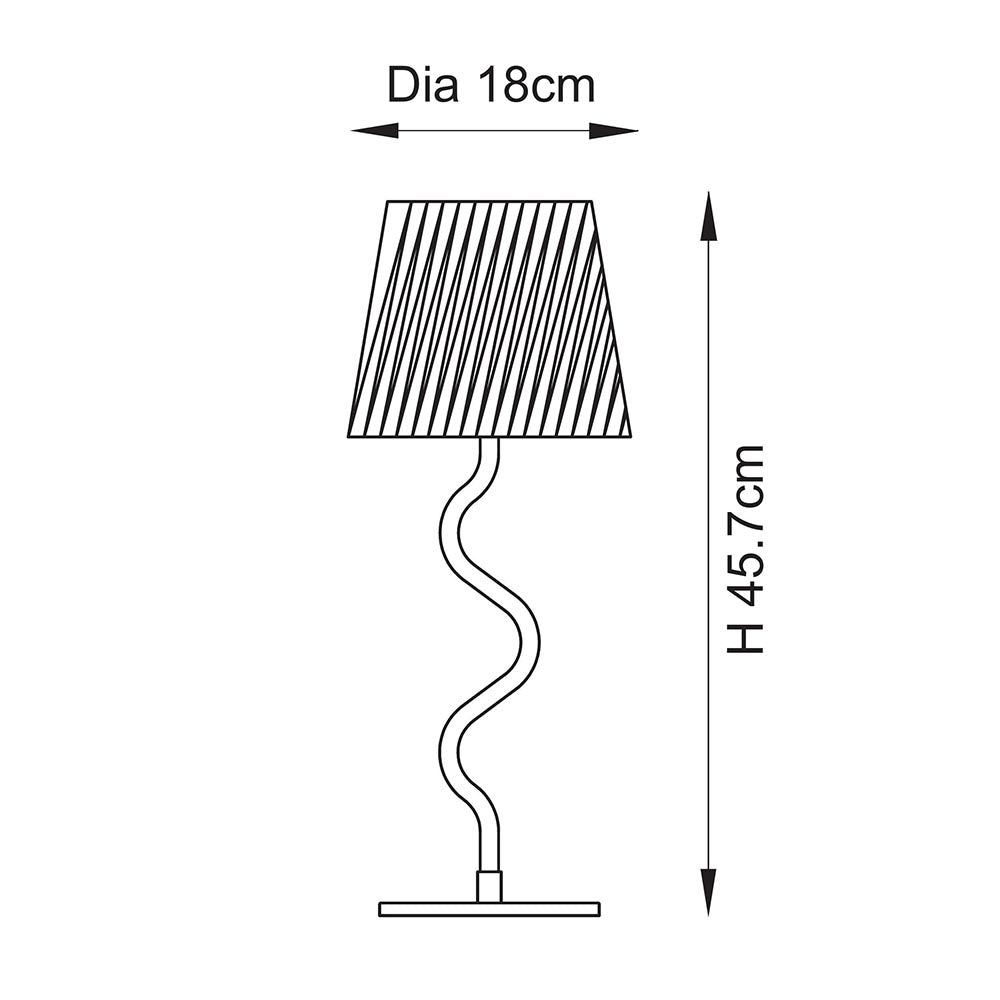 Wriggle Modern Brass Table Lamp