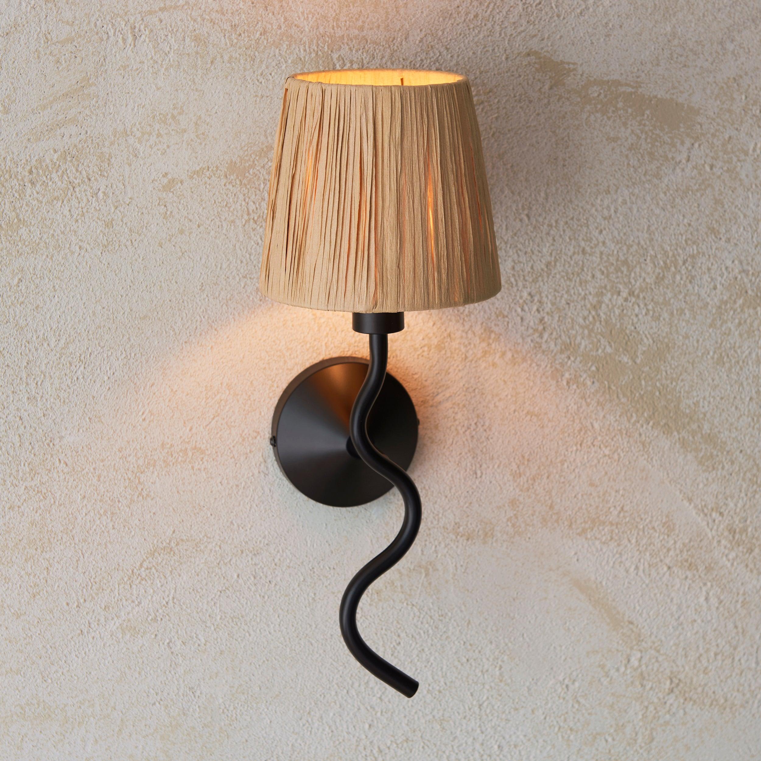 Wriggle Black Modern Wall Light