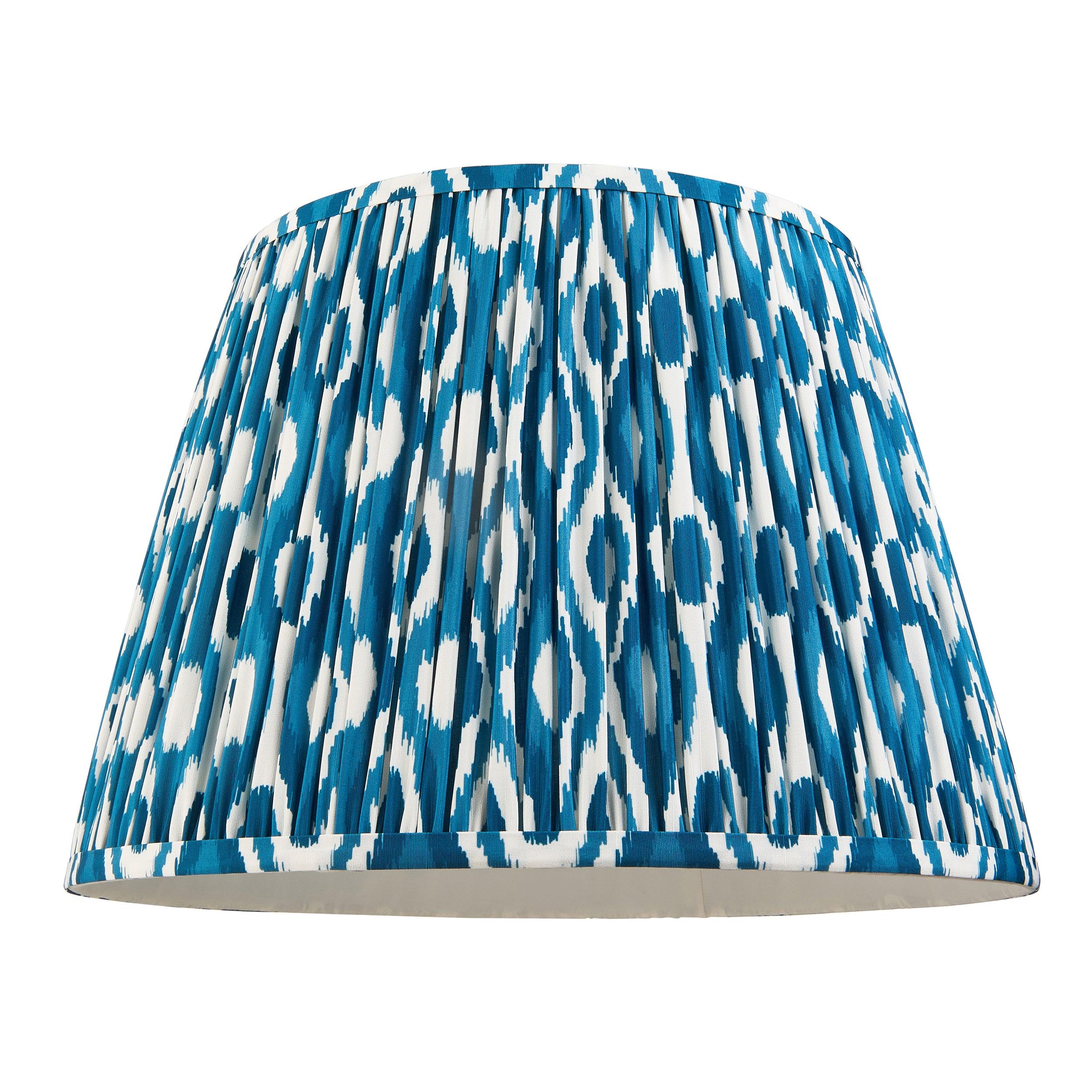 Eltham Blue Braided Ceiling Pendant Light With Blue 40cm Ikat Shade