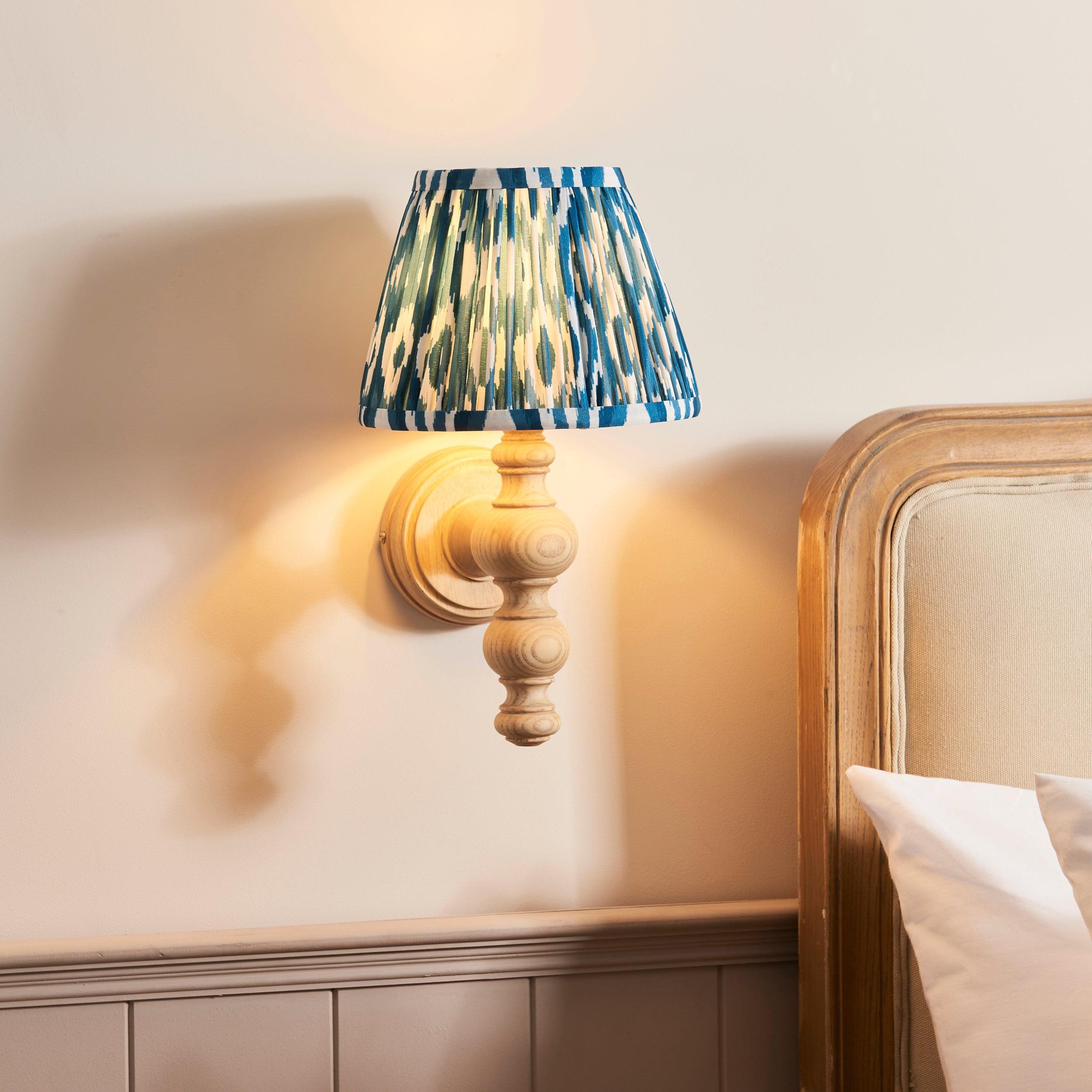 Bibury Wooden Wall Light & 20cm Shade