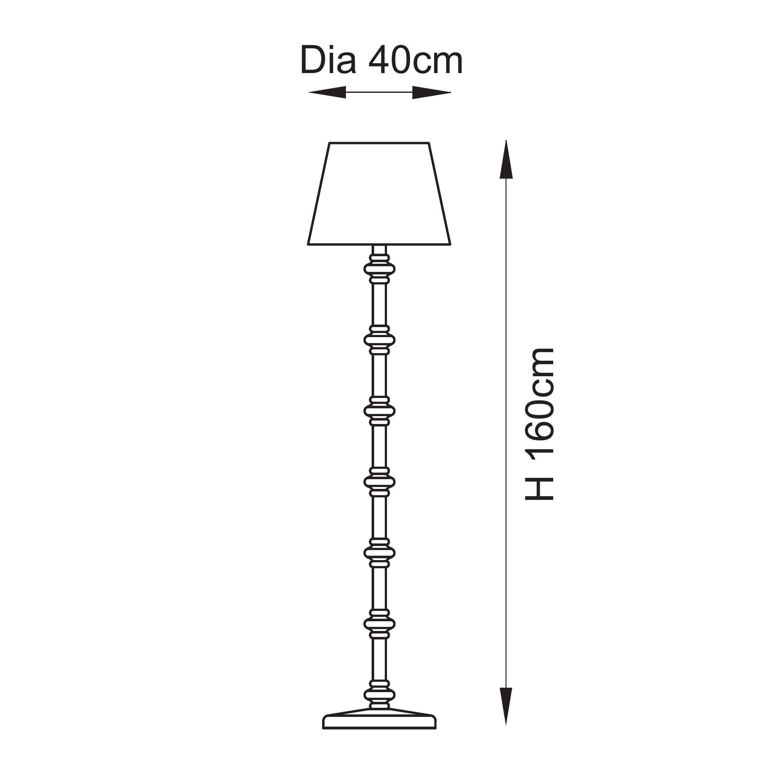 Carnaby White Wooden Floor Lamp & Ikat 40cm Pearl Grey Shade