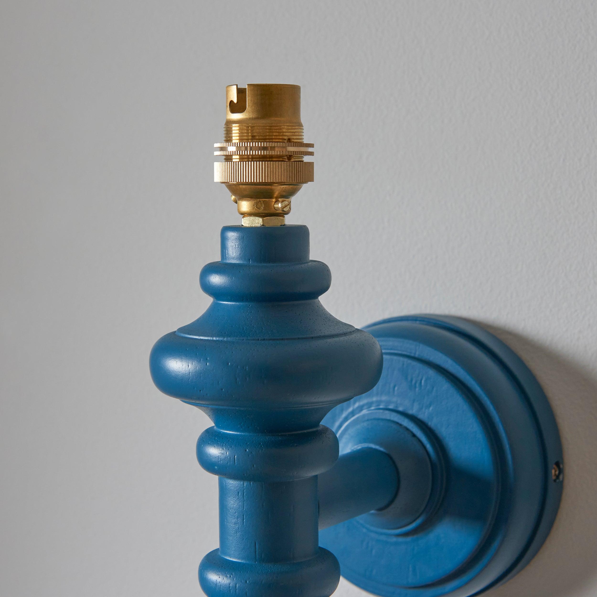 Carnaby Blue Wall Light & Ripple 20cm Coral Pink Shade