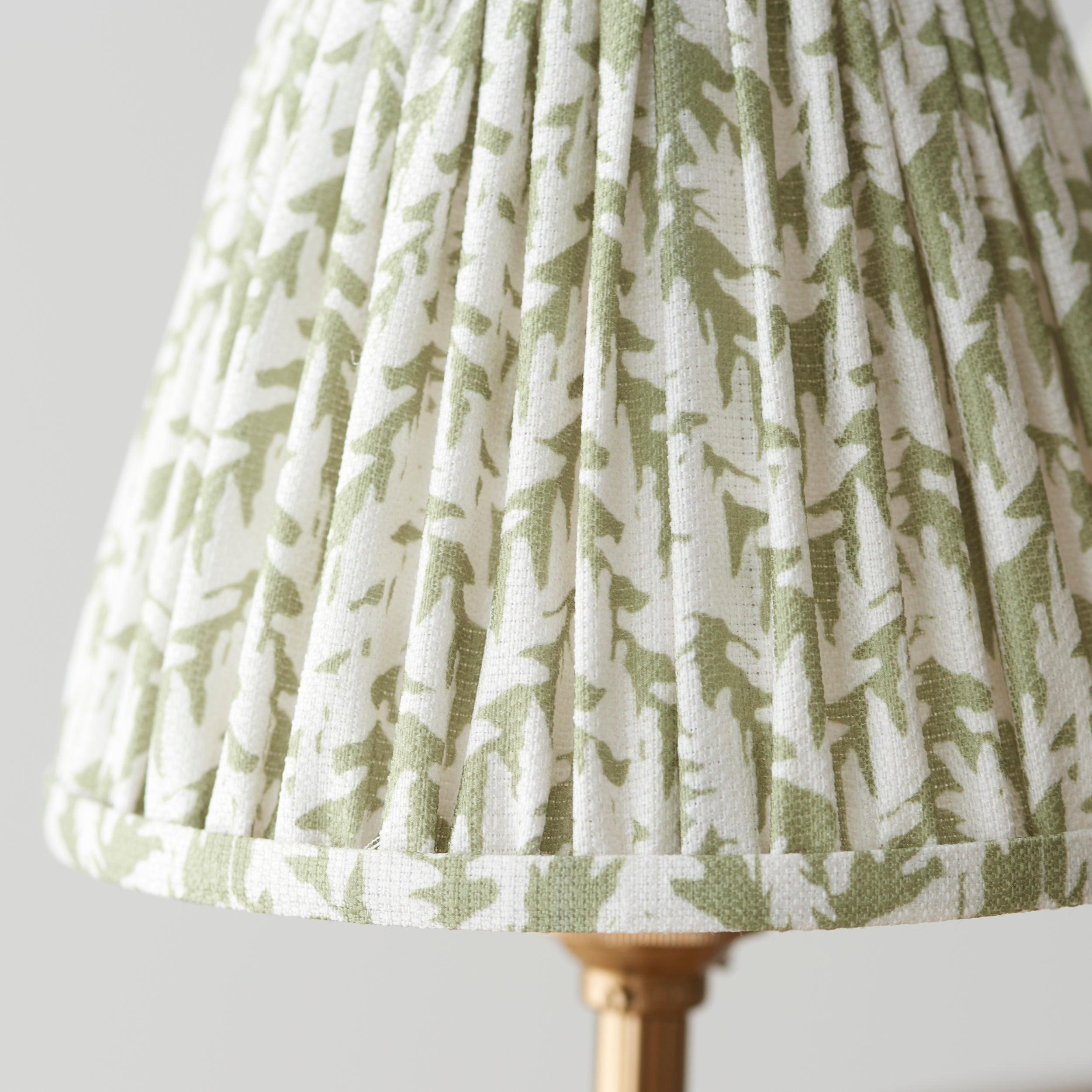 Chester Large Brass Ceiling Pendant Light With Green Leaf 16cm Shades