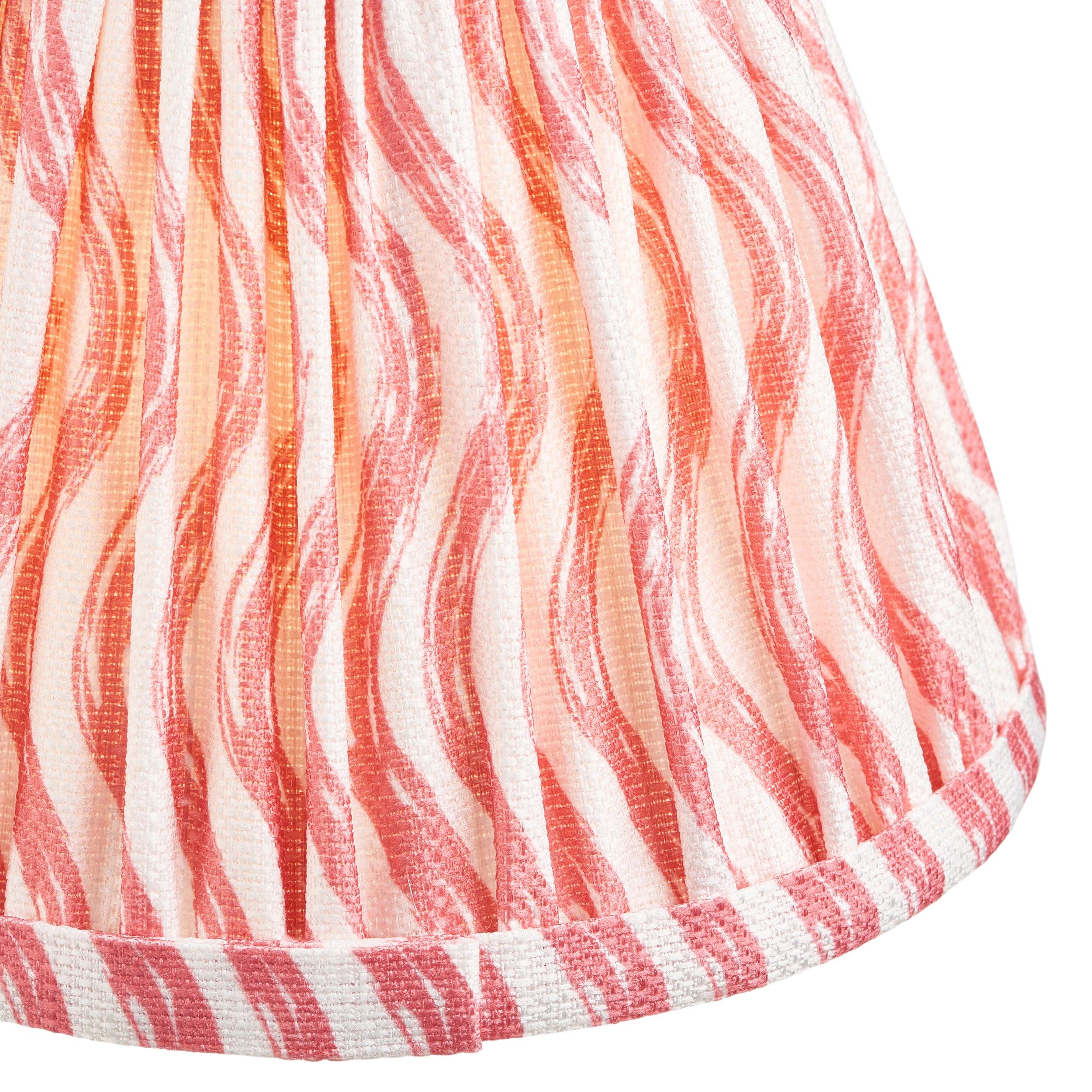 Chester Brass Ceiling Pendant Light With Pink Ripple 16cm Shades