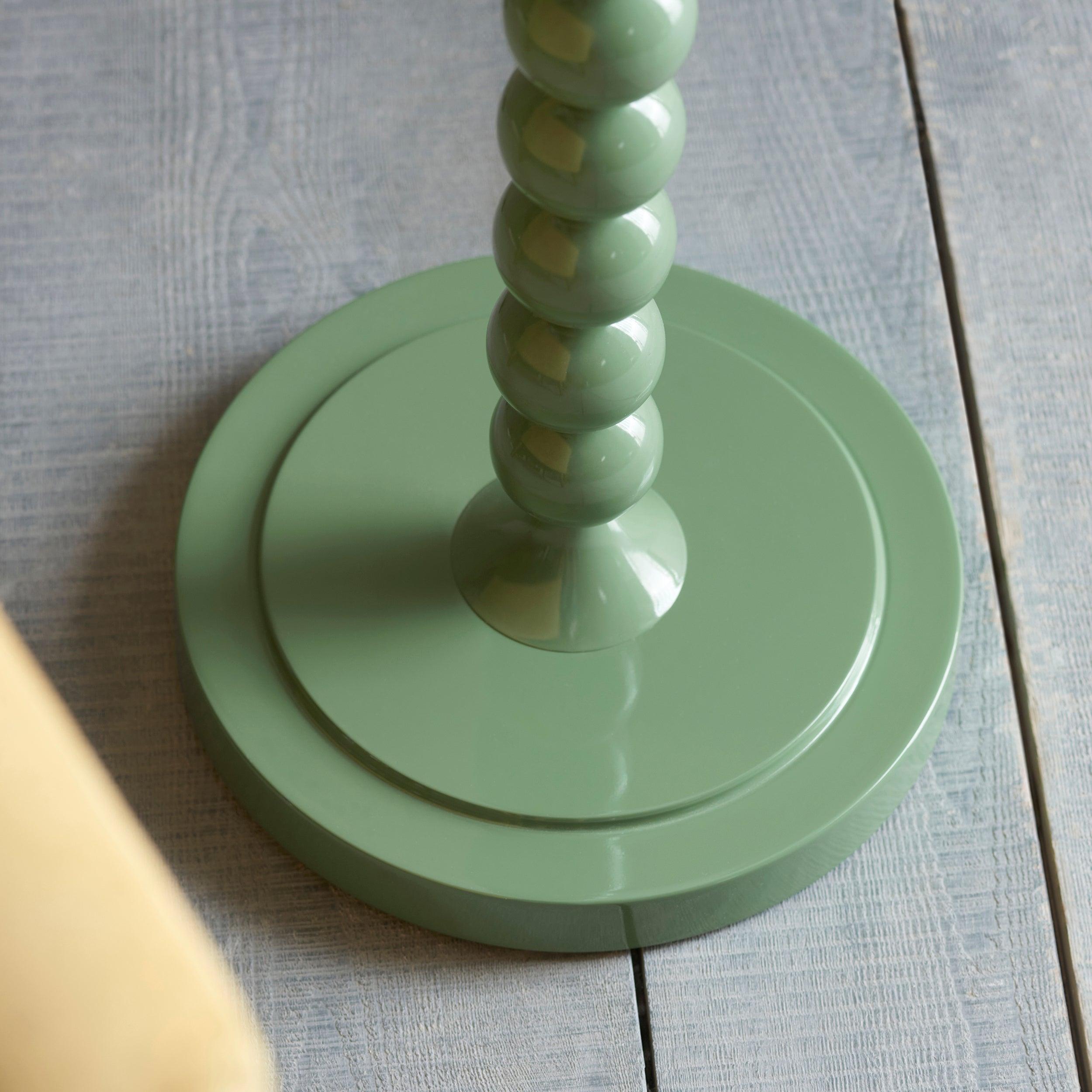 Higgledy Green Floor Lamp & Zigzag 40cm Pearl Grey Shade