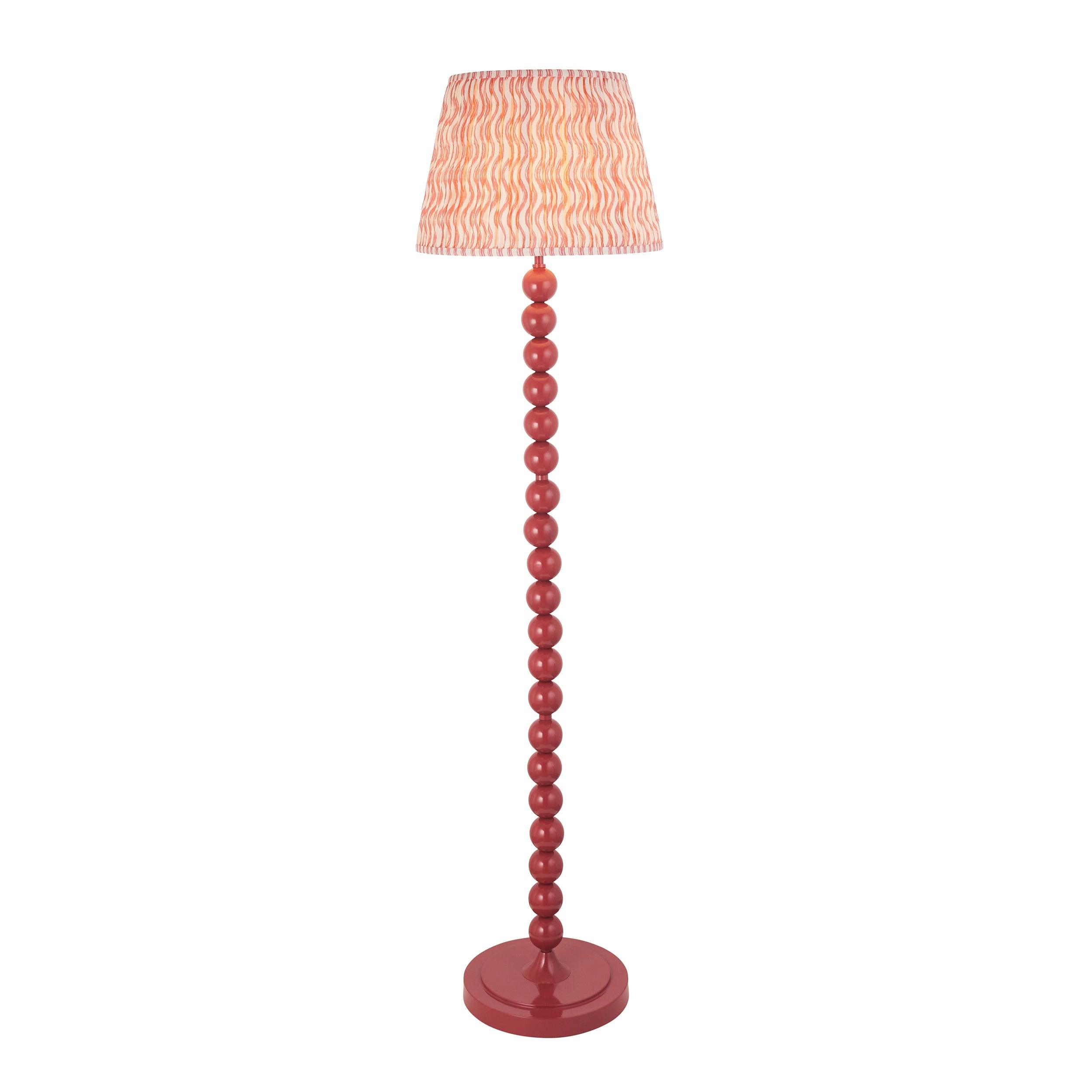 Higgledy Pink Floor Lamp & Ripple 40cm Coral Pink Shade