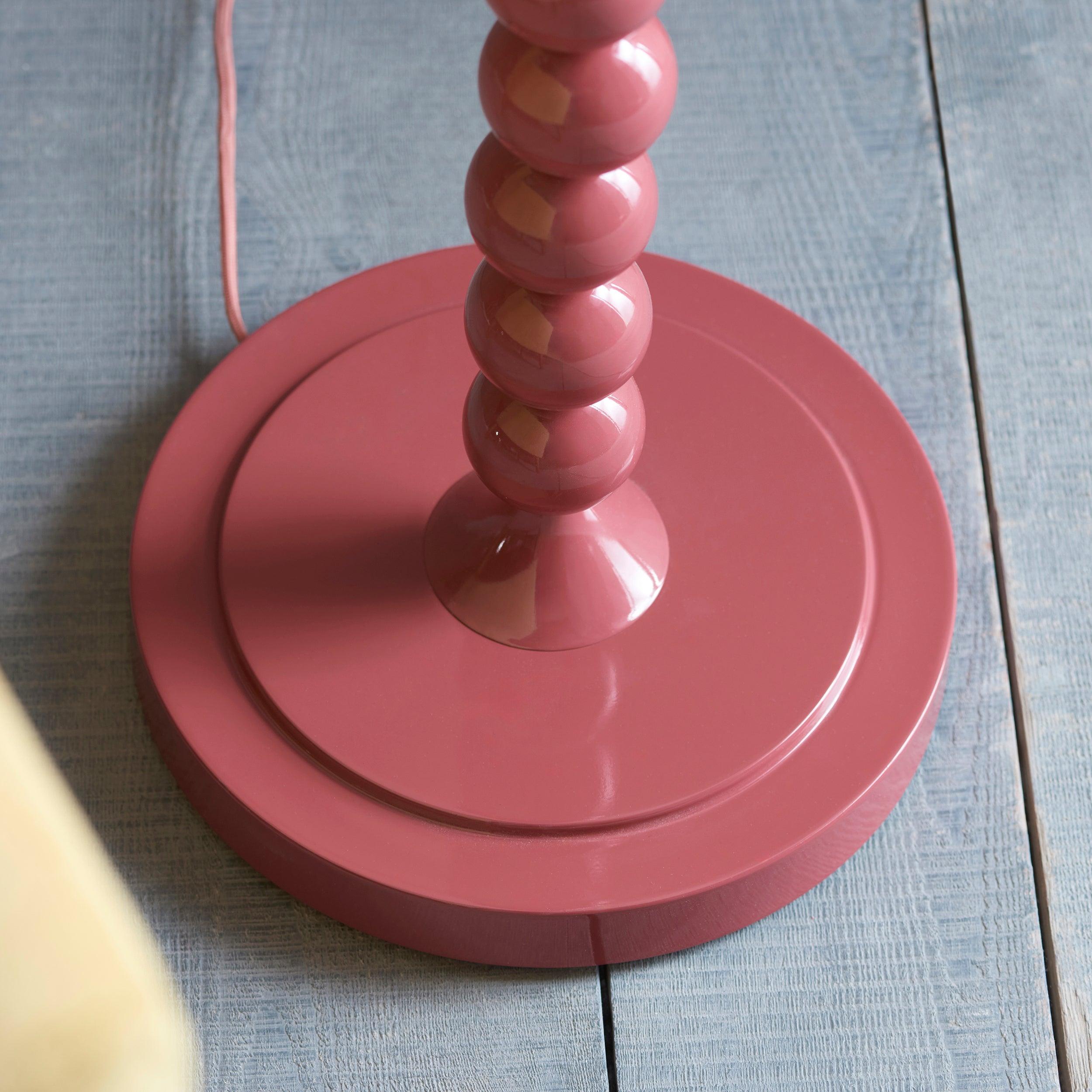 Higgledy Pink Floor Lamp & Ikat 40cm Marlin Blue Shade