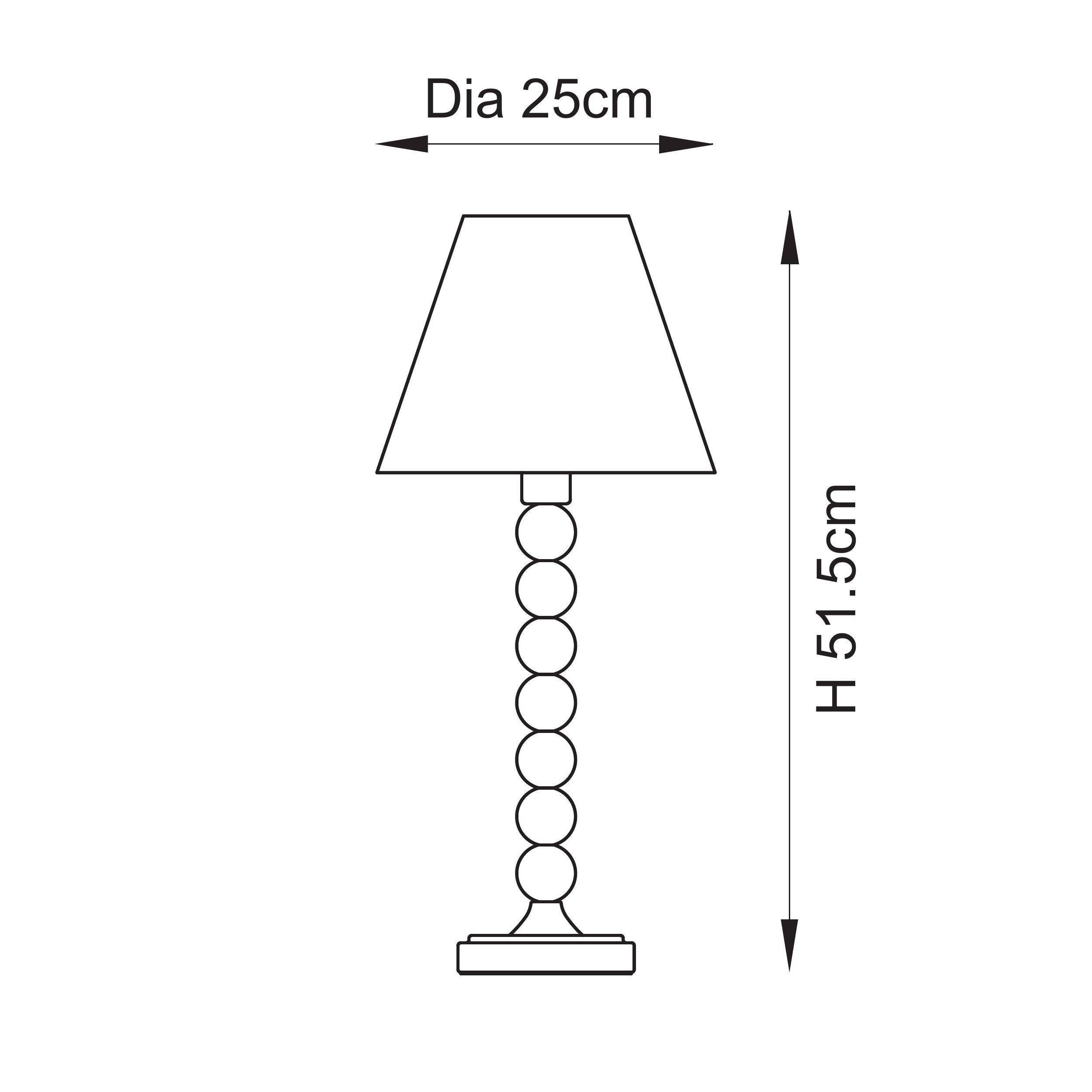 Higgledy White Table Lamp & Ripple 25cm Pearl Grey Shade