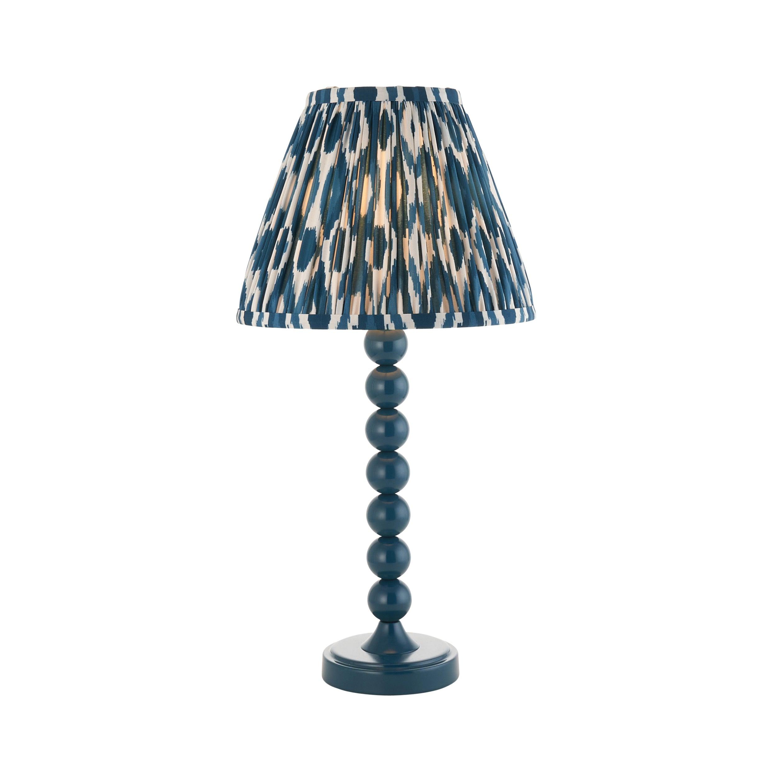 Higgledy Blue Table Lamp & Ikat 25cm Marlin Blue Shade