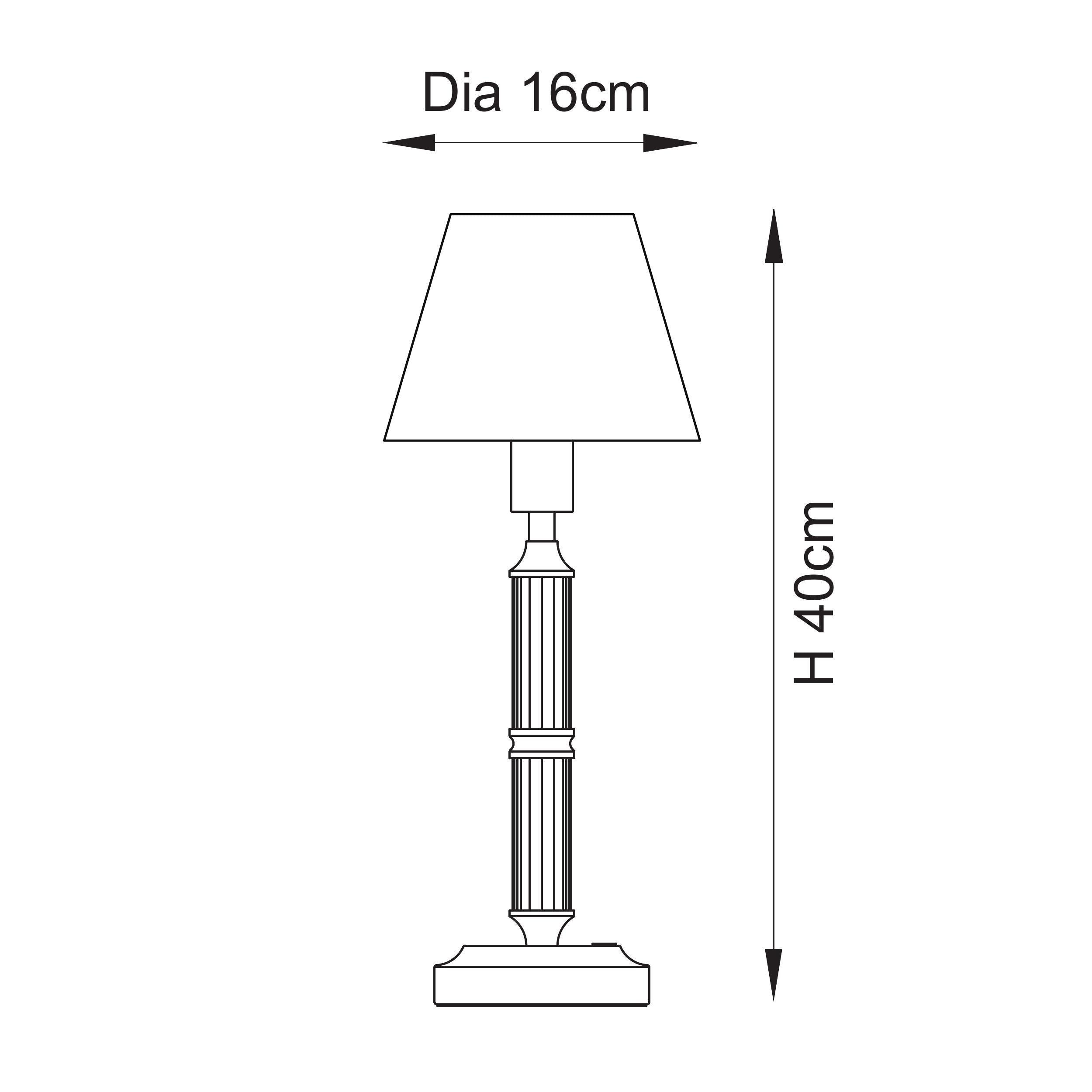Morton Rechargeable Table Lamp & Ivy 16cm Vintage White Shade
