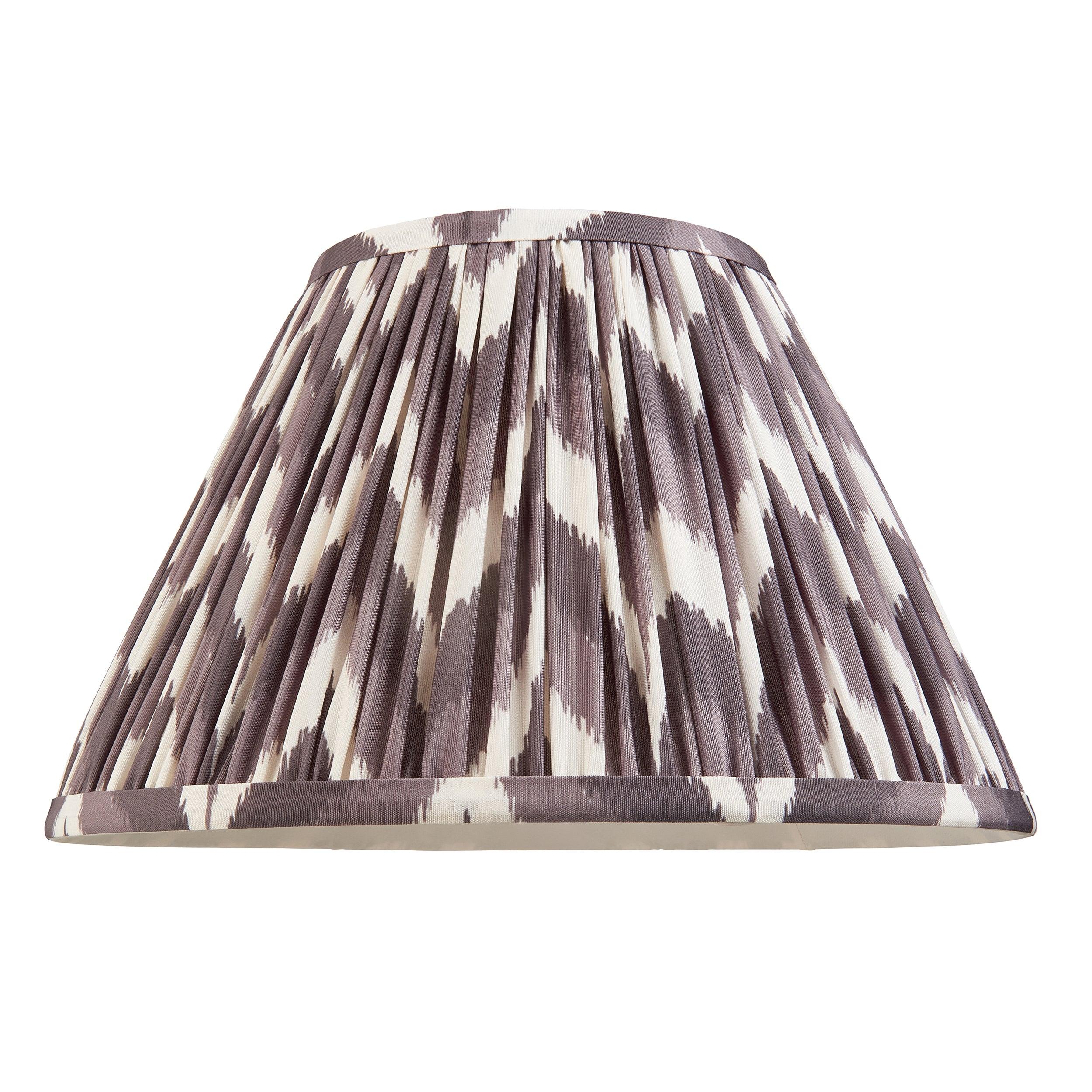 Myrtle White Table Lamp & Zigzag 30cm Pearl Grey Shade