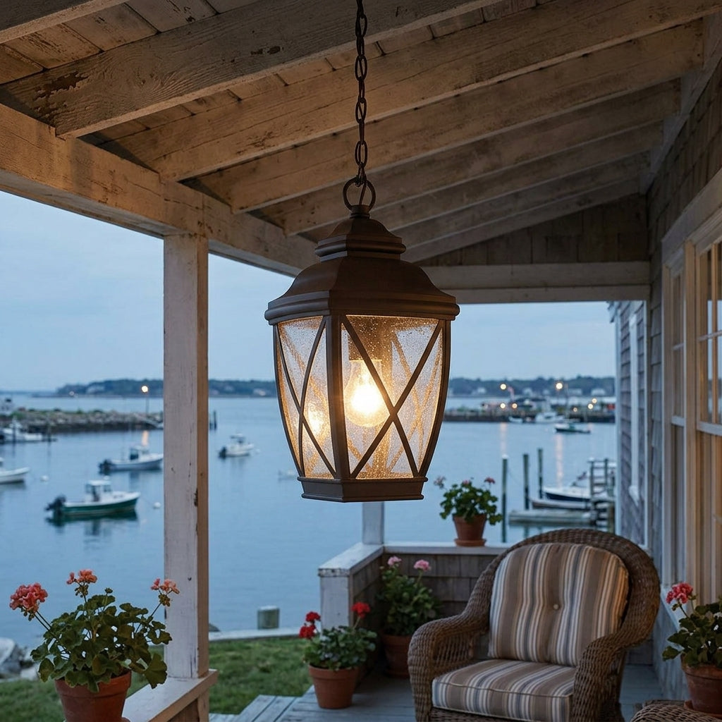 Kichler Tangier Medium 7.5" Bronze Outdoor Pendant Light