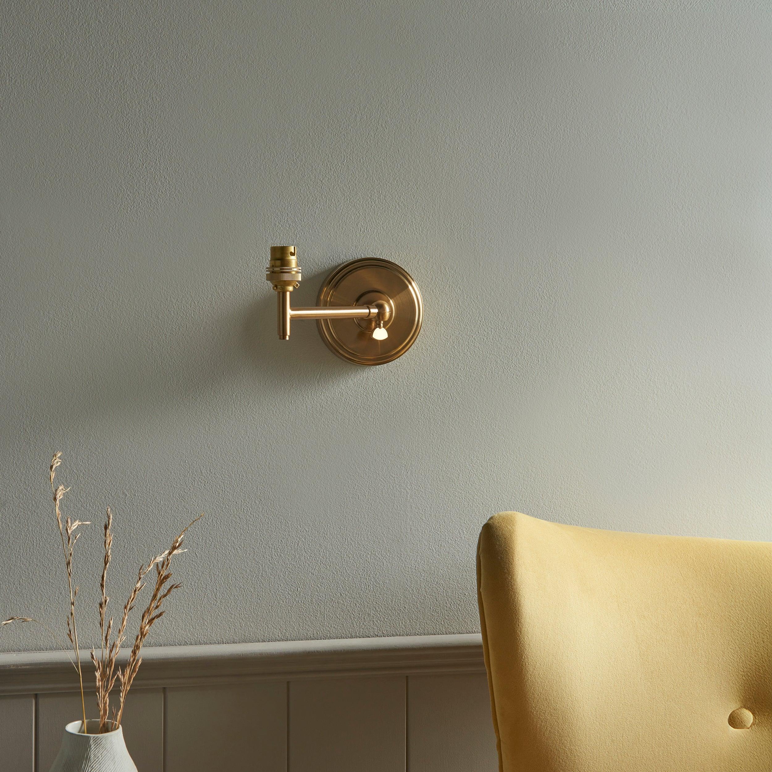 Step Fold Brass Wall Light Fitting