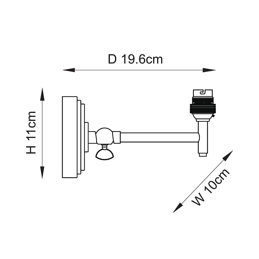 Step Fold Brass Wall Light Fitting — close-up detail