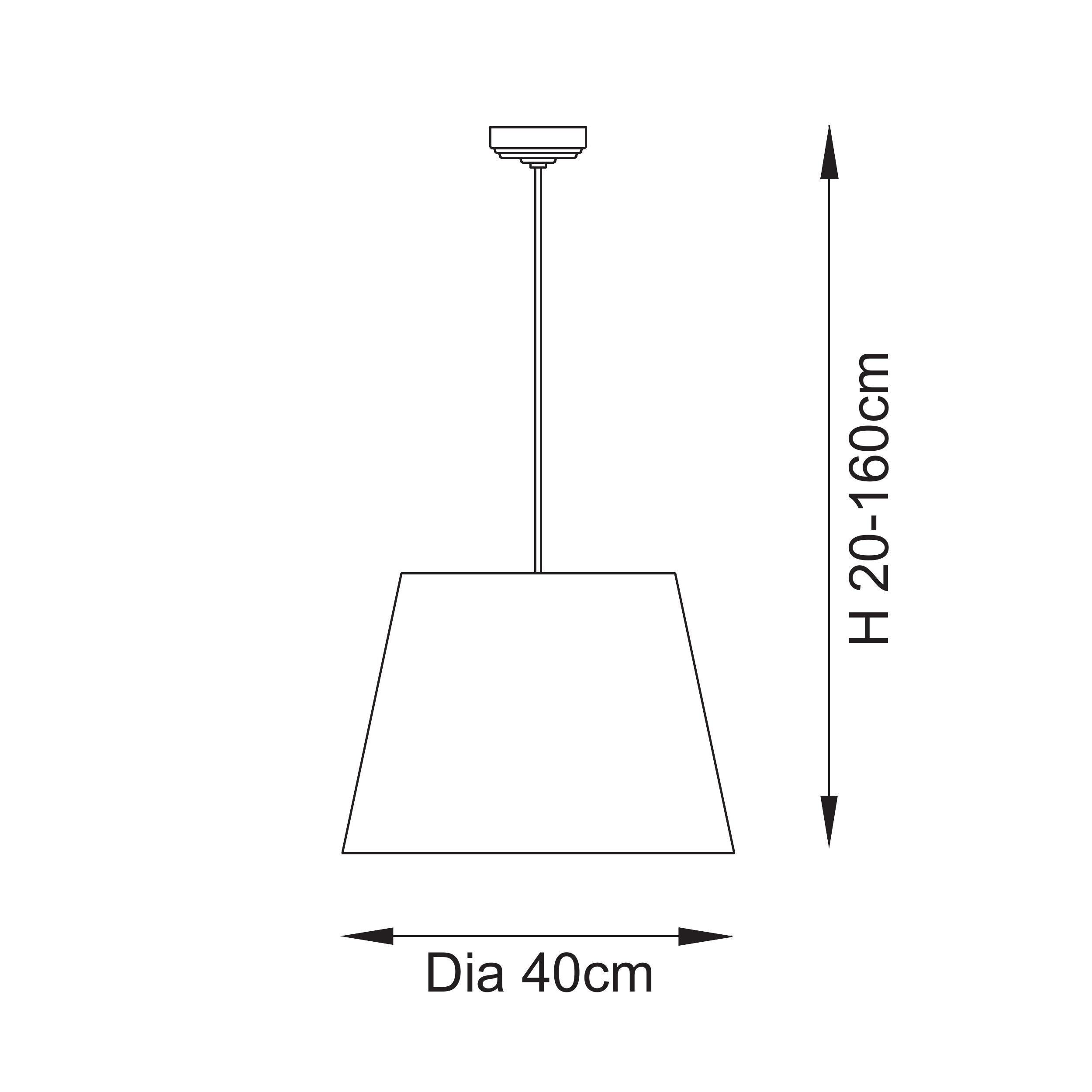 Eltham Ceiling Pendant Light With Red Flex and Grey Ripple 40cm Shade