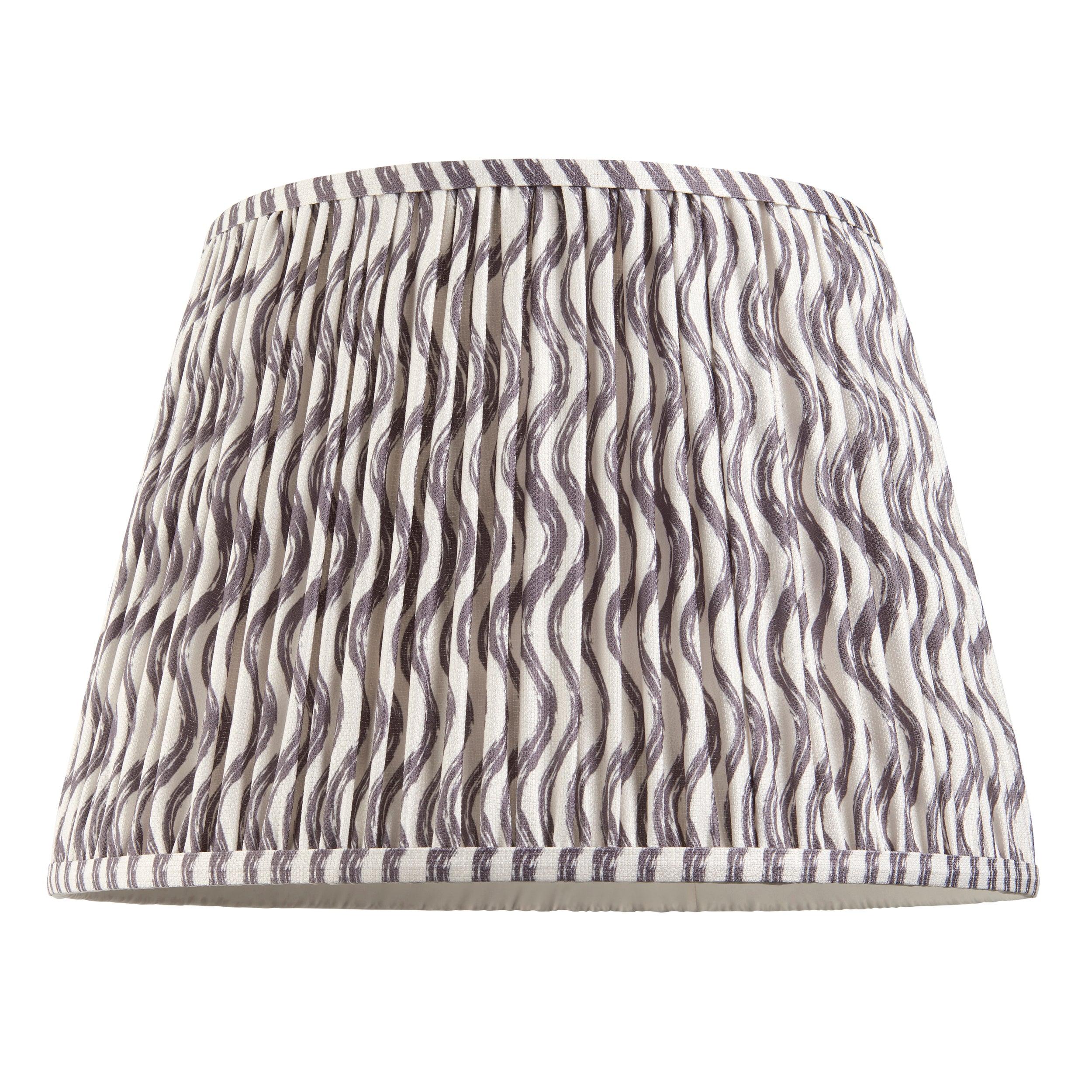 Eltham Ceiling Pendant Light With Green Flex and Grey Ripple 40cm Shade