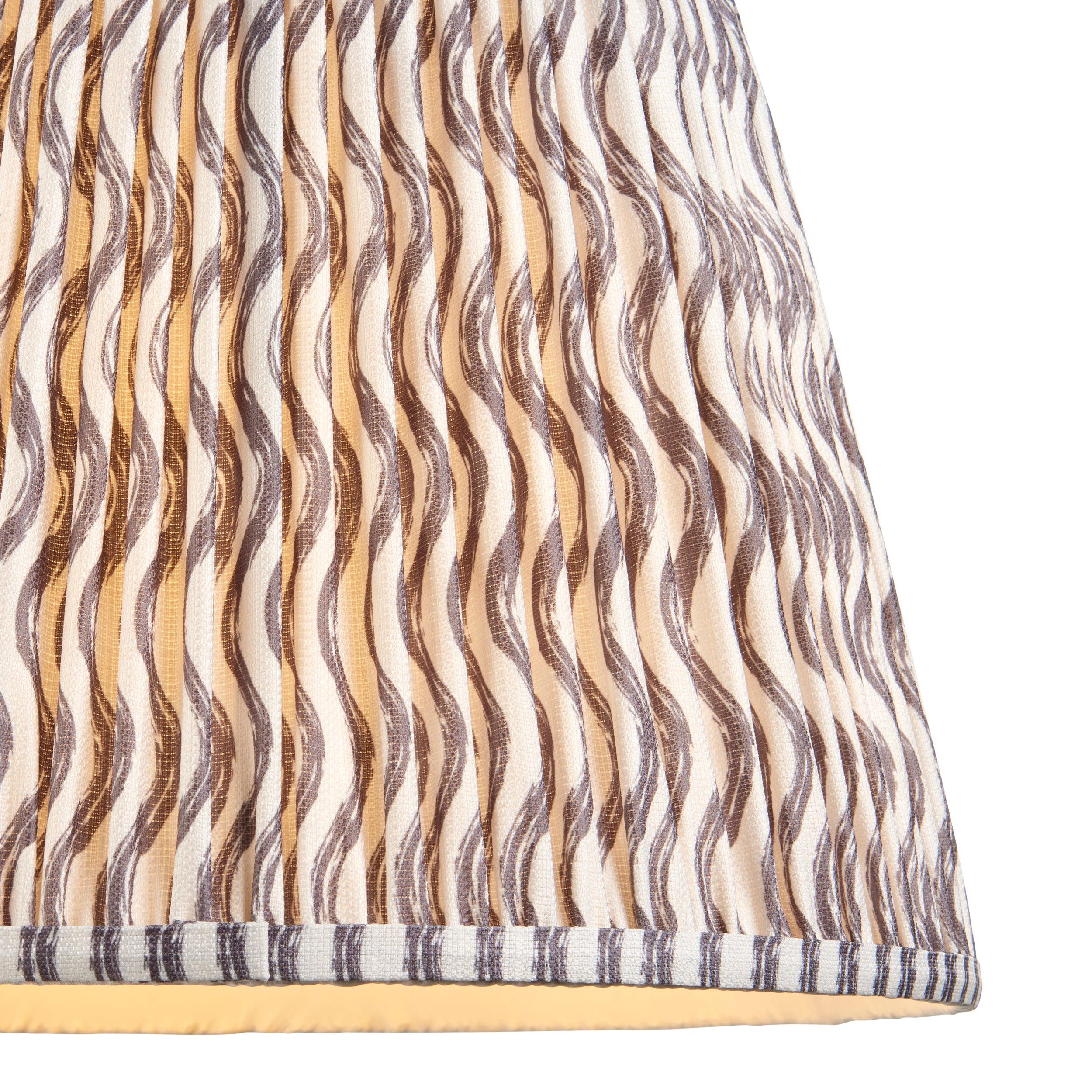 Eltham Ceiling Pendant Light With Blue Flex and Grey Ripple 40cm Shade