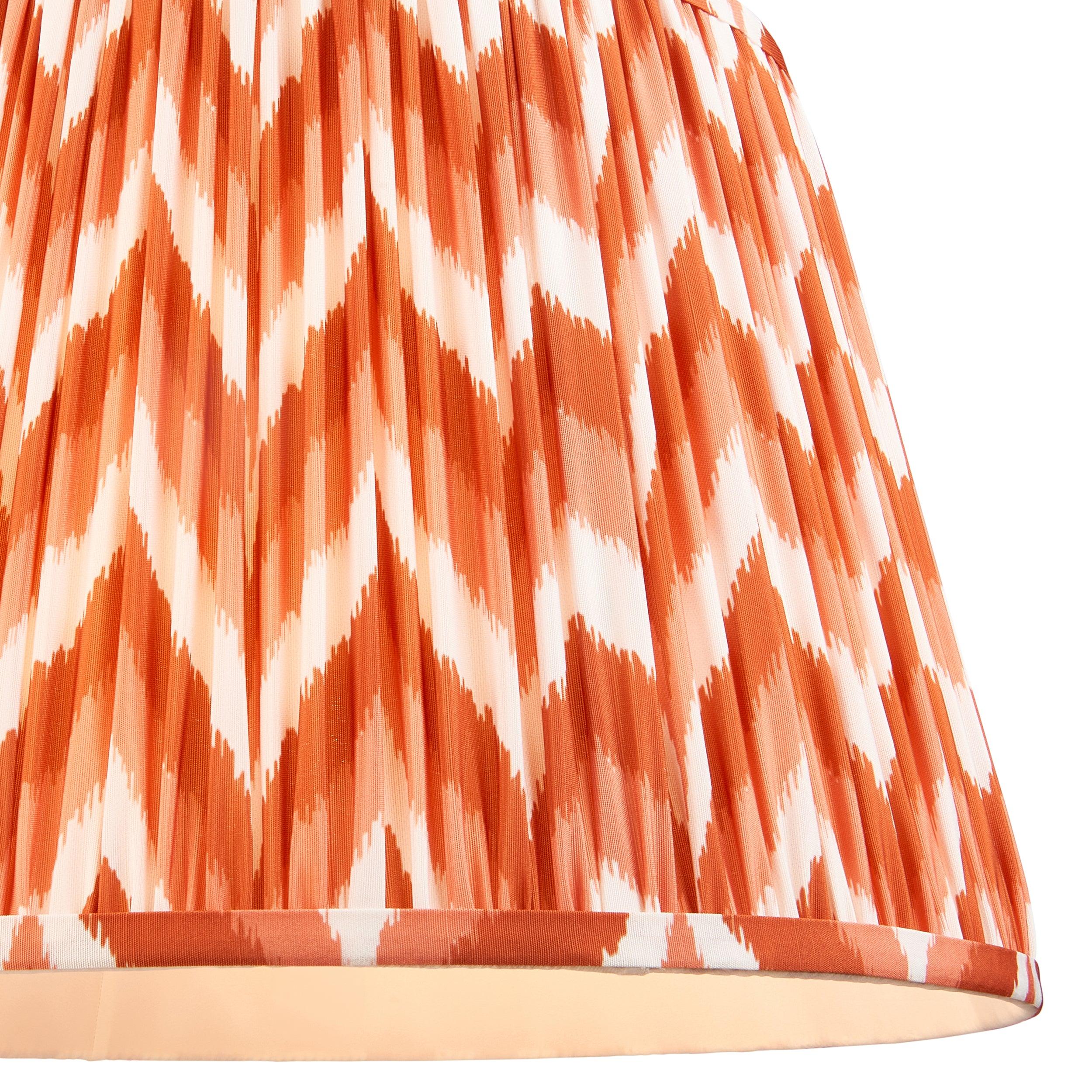 Eltham Ceiling Pendant Light With Blue Flex and Large Orange Zigzag 40cm Shade