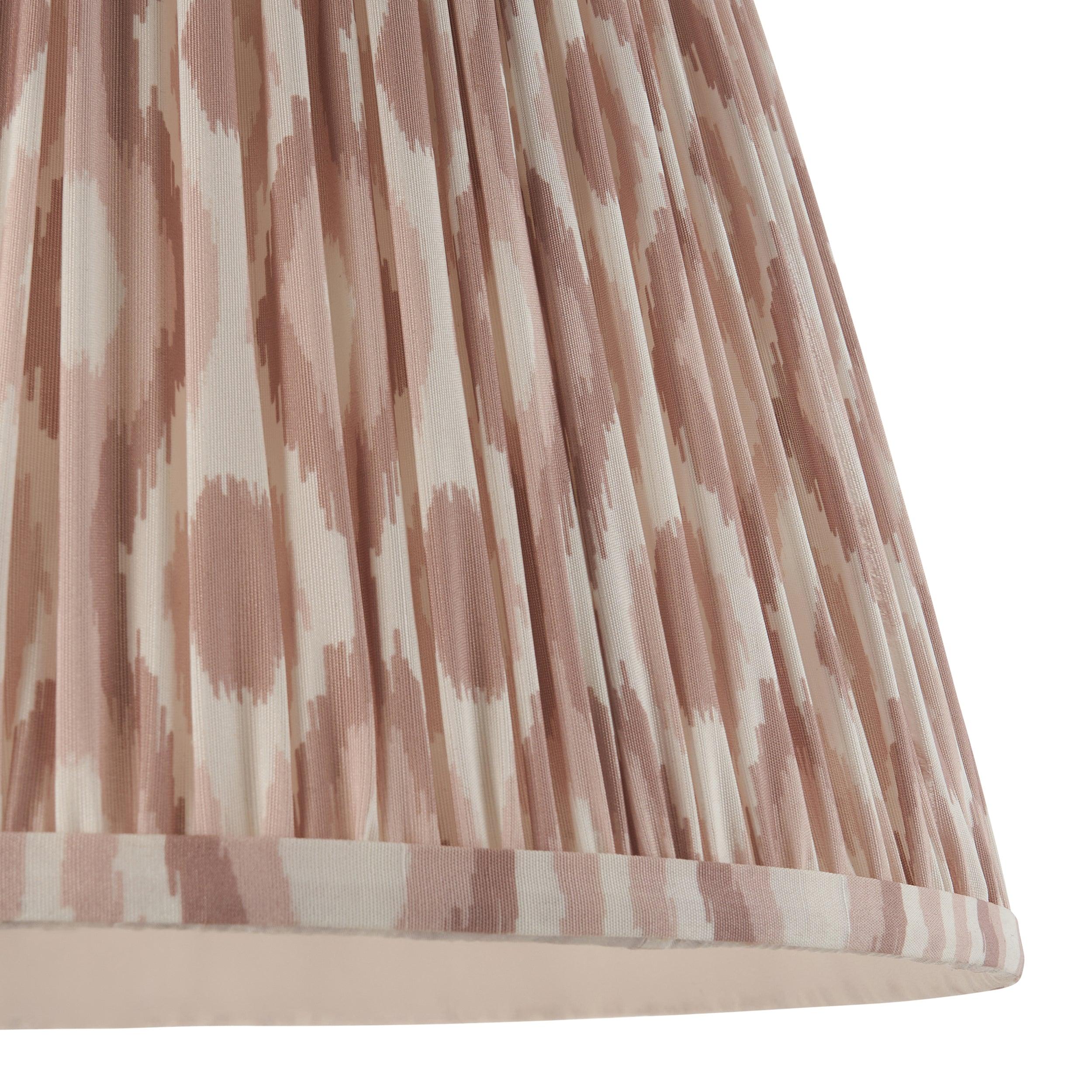 Eltham Ceiling Pendant Light With Blue Flex and Large Neutral Ikat 40cm Shade