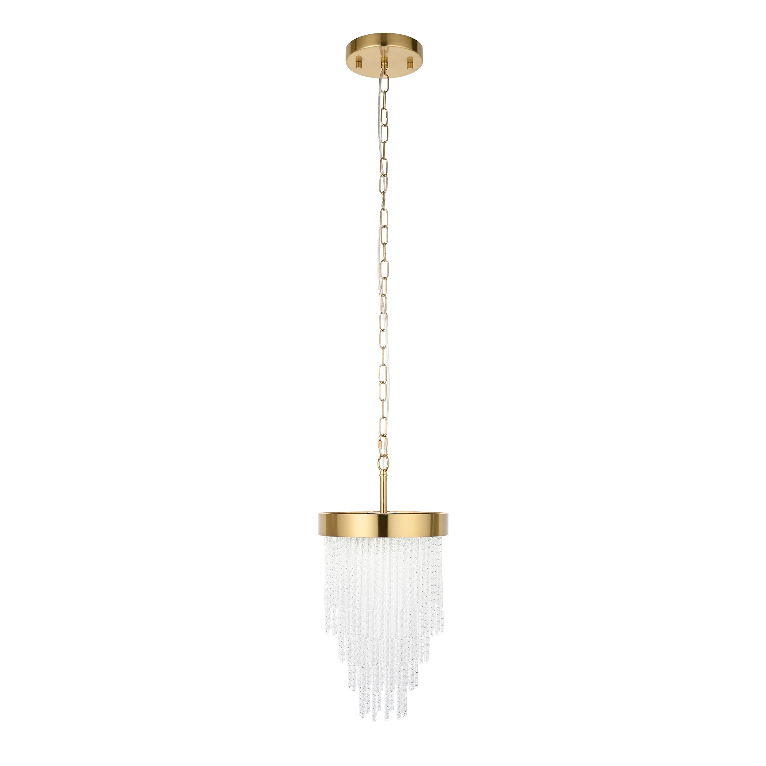 Anistoria Brass & Glass Rod Pendant